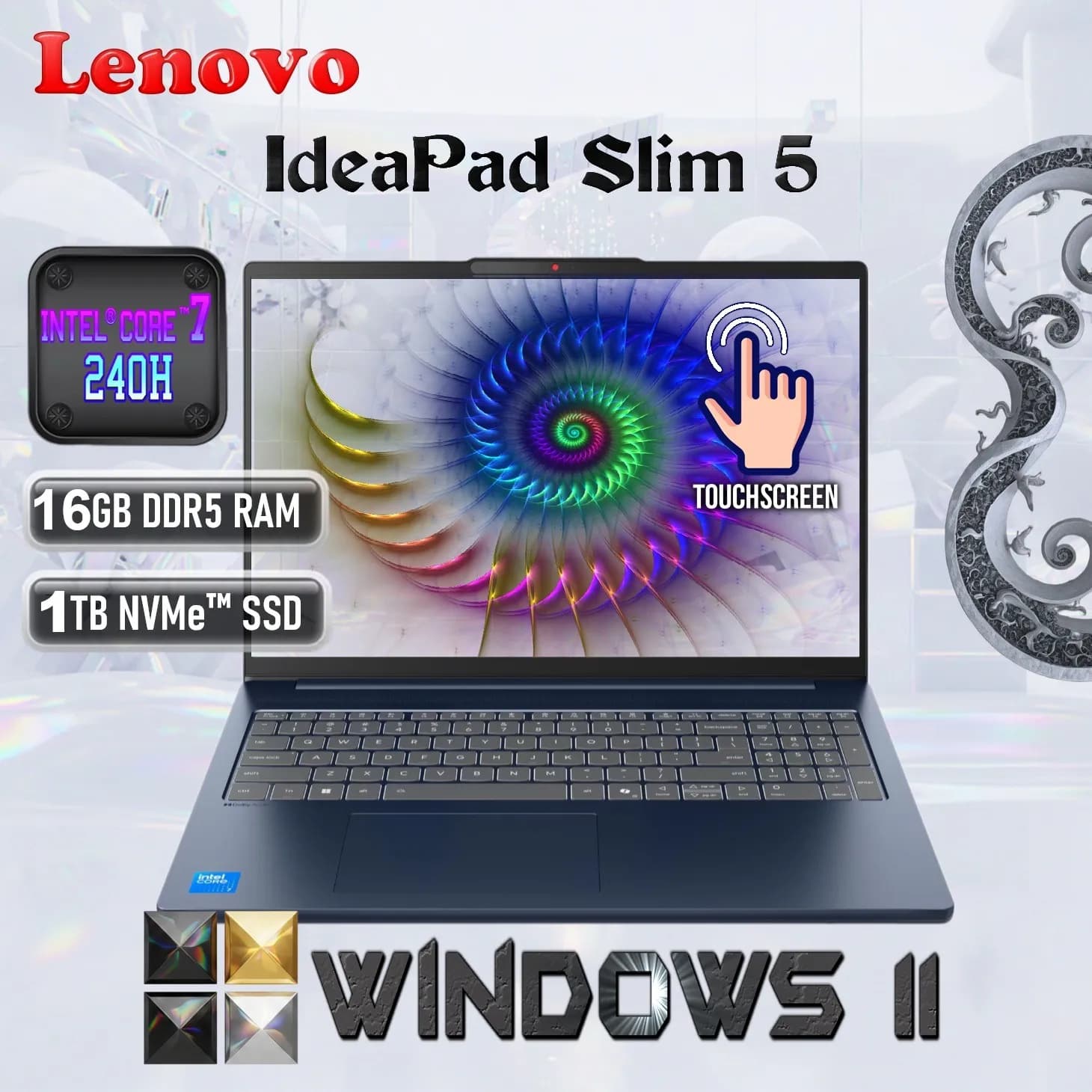 Lenovo IdeaPad Slim 5 16IRH10R: Intel Core 7 240H | 16GB DDR5 RAM; 1TB NVMe SSD | Intel Graphics