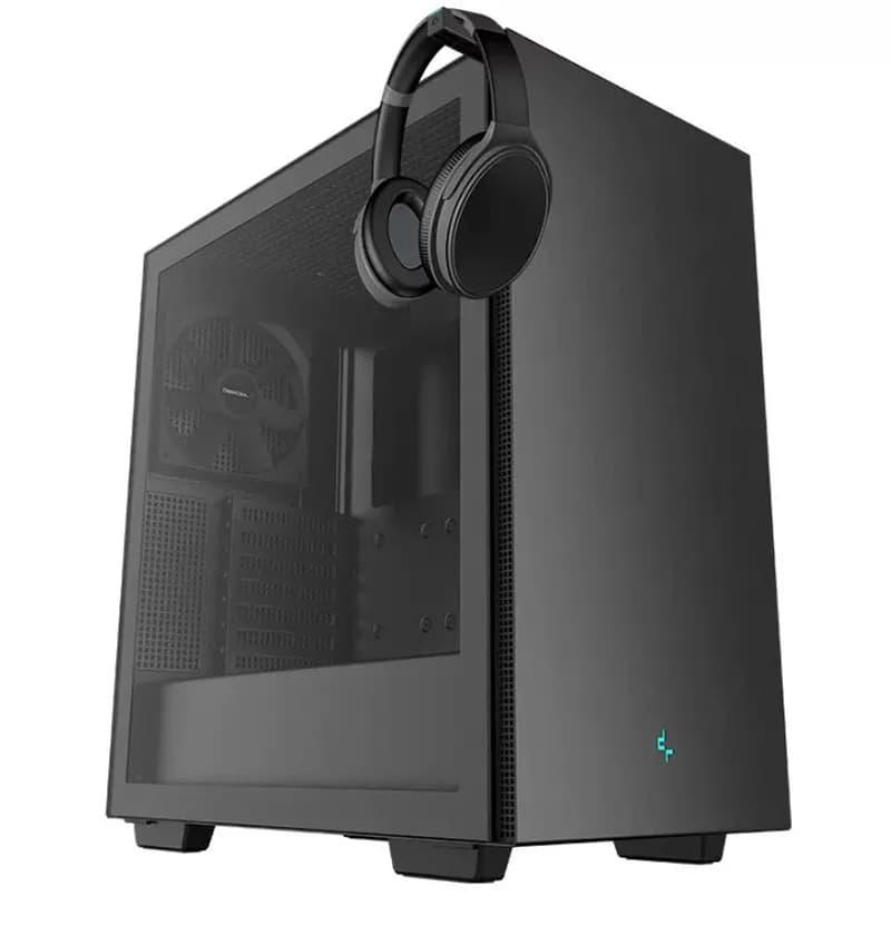 DeepCool CH510 Mid-Tower ATX Case, Magnetic Tempered Glass Side Panel, 360mm Radiator Support, 1x 120mm Rear Fan, Black