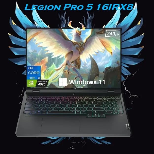 Lenovo Legion Pro 5 16IRX8 Intel Core i9-13900HX | 16GB DDR5-5600 RAM; 1TB SSD | RTX 4070 8GB | 16″ WQXGA 240Hz DisplayHDR