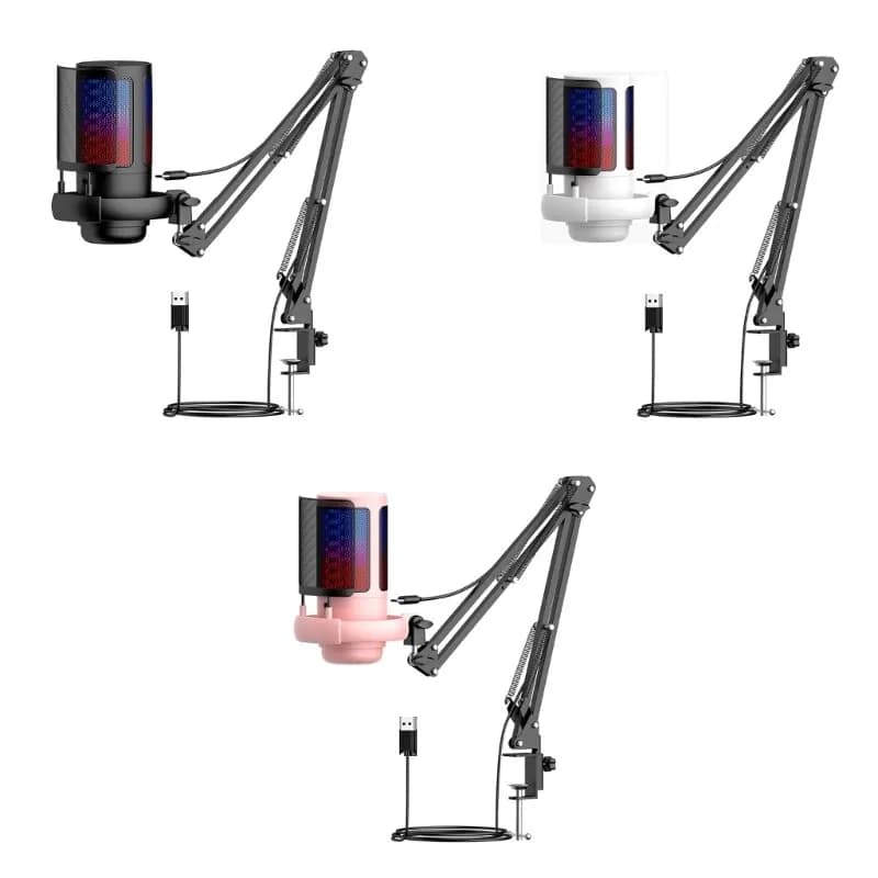 PROFESSIONAL MICROPHONE WITH STAND USB RGB