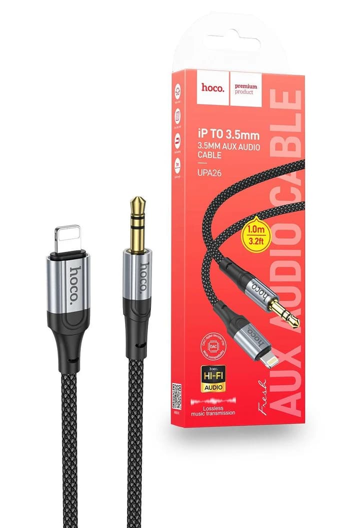 HOCO UPA26 Type-C to Lightning 3.5mm Braided Audio Cable