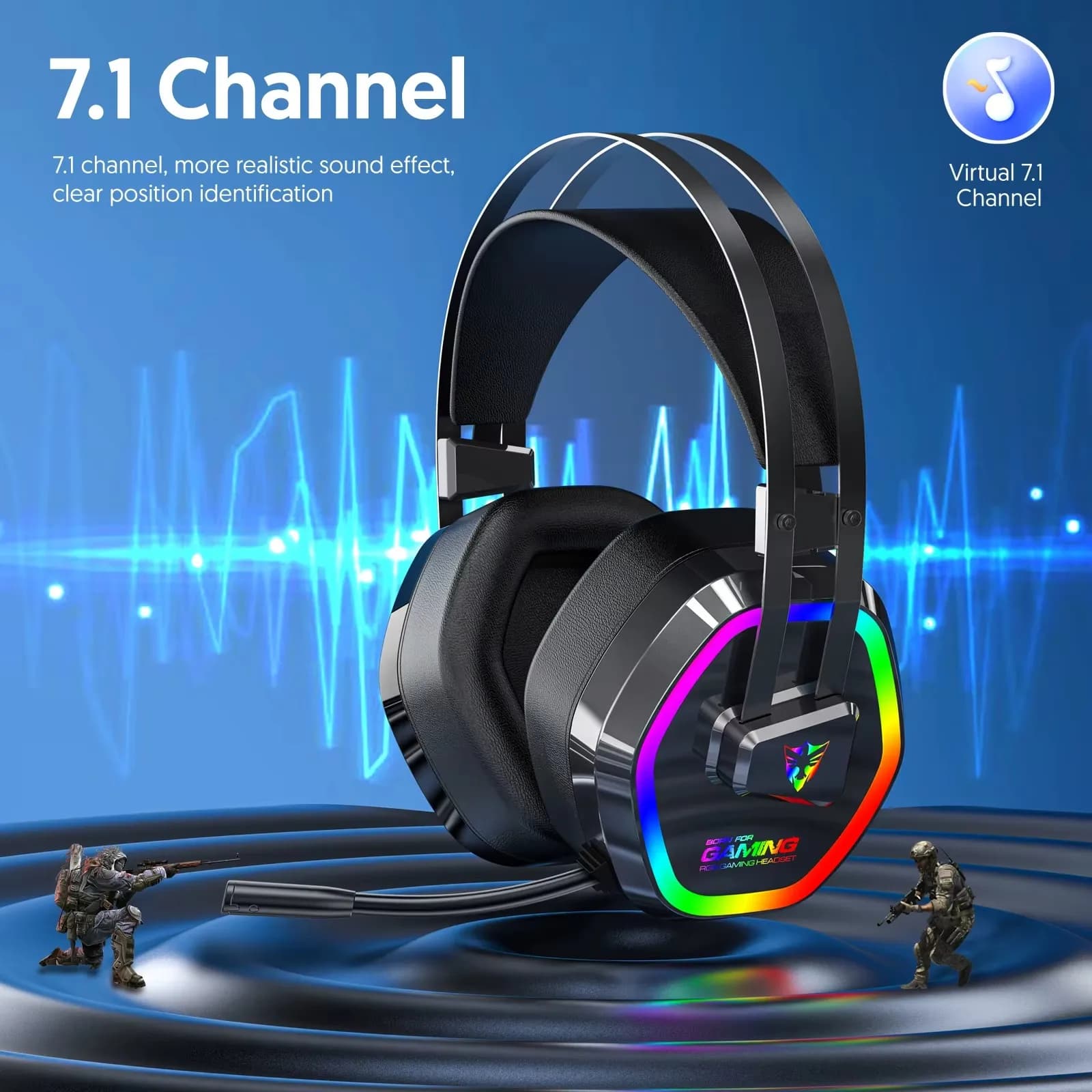GAMING HEADSET G608 RGB USB 7.1