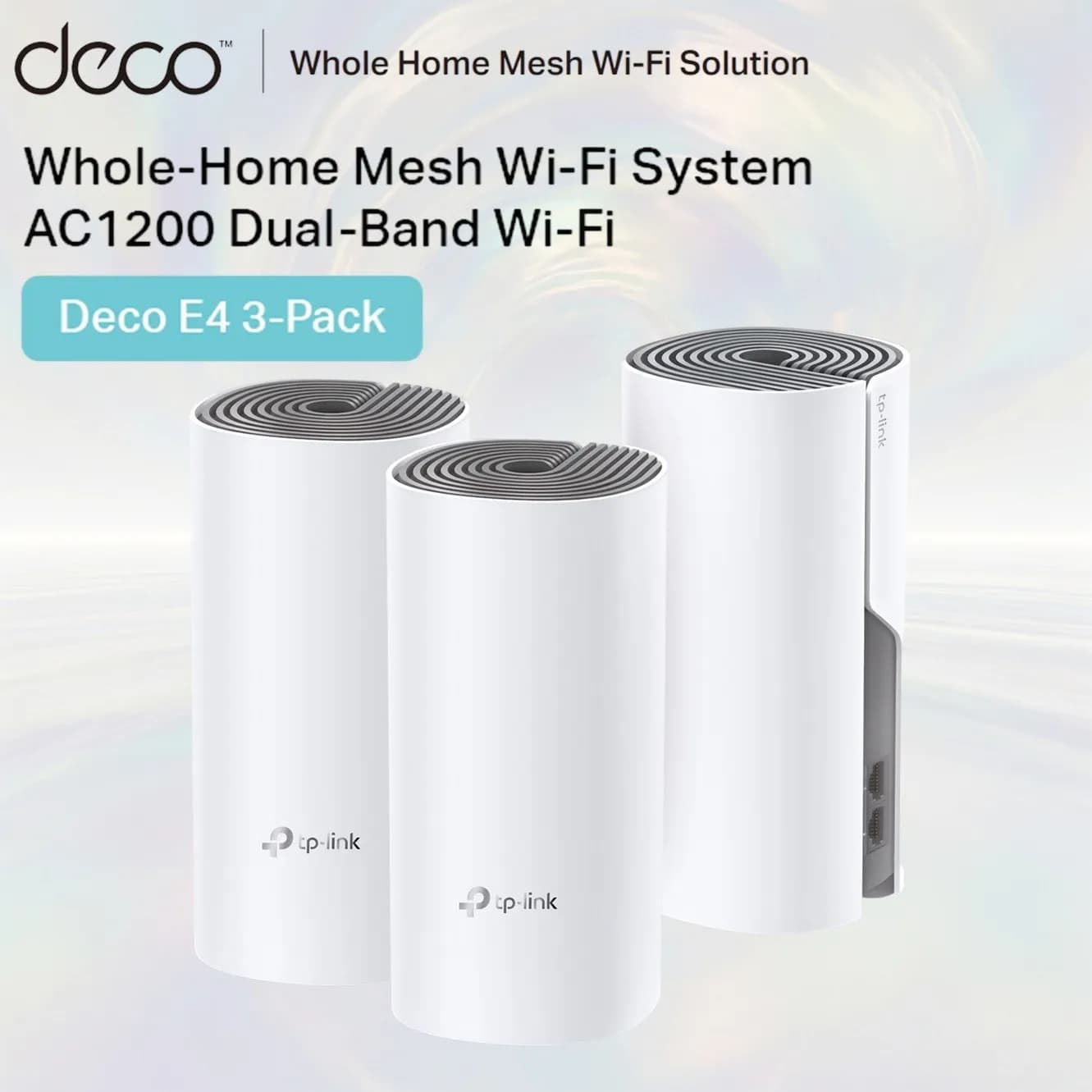TP-Link Deco E4 AC1200 Dual-Band Whole Home Mesh Wi-Fi System With Up To 1167 Mbps, 4000 Sq Ft Coverage, MU-MIMO, Parental...