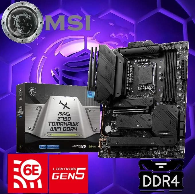 MSI MAG Z790 Tomahawk WiFi DDR4 Gaming Motherboard (Supports 12th/13th/14th Gen Intel Processors, LGA 1700, DDR4, PCIe 5.0,...