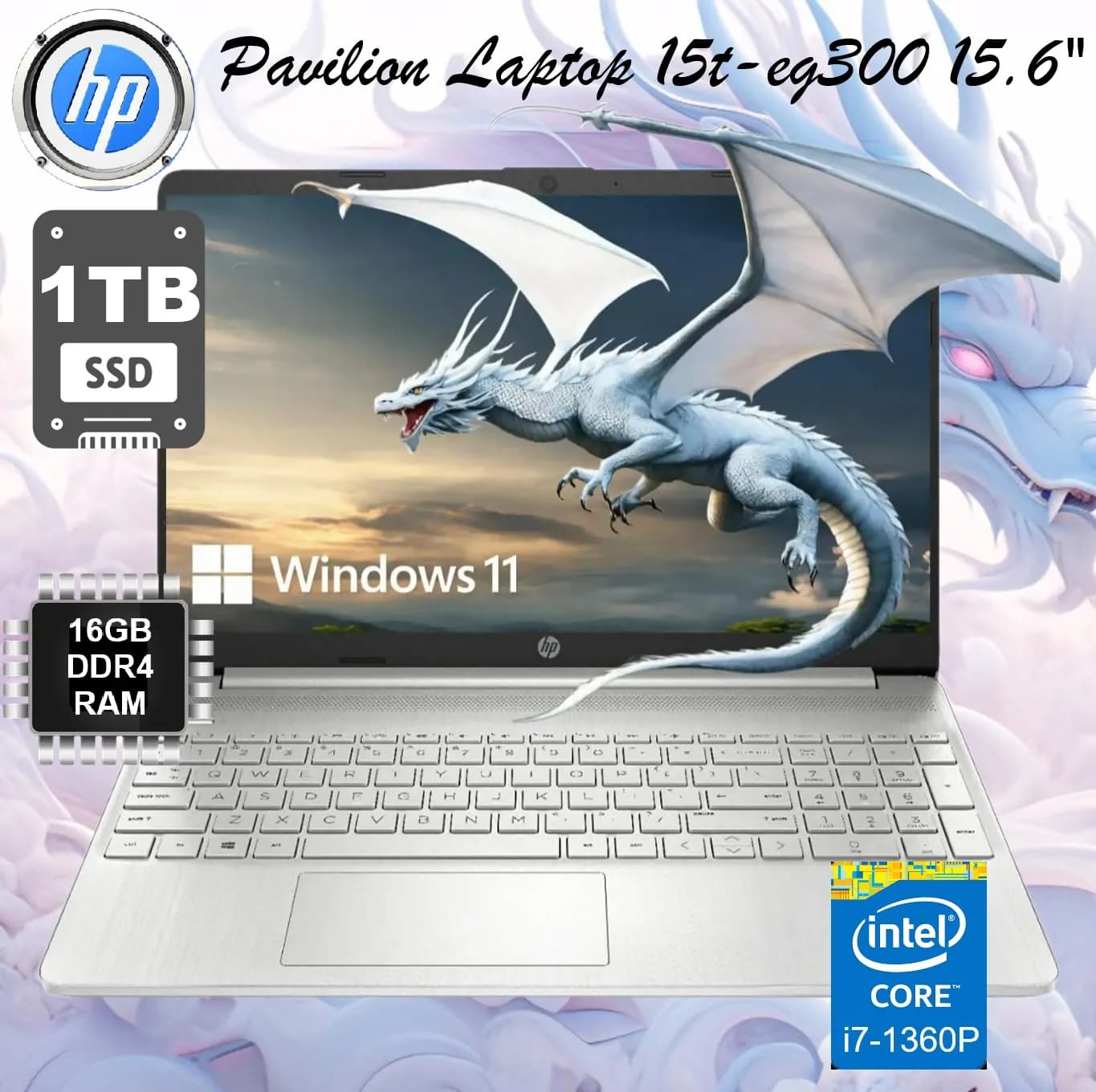 HP Pavilion 15t-eg300 Intel Core i7-1360P | 16GB DDR4 RAM ; 256GB NVMe SSD | 15.6β³ FHD IPS Display | Windows 11 | Backlit Keyboard