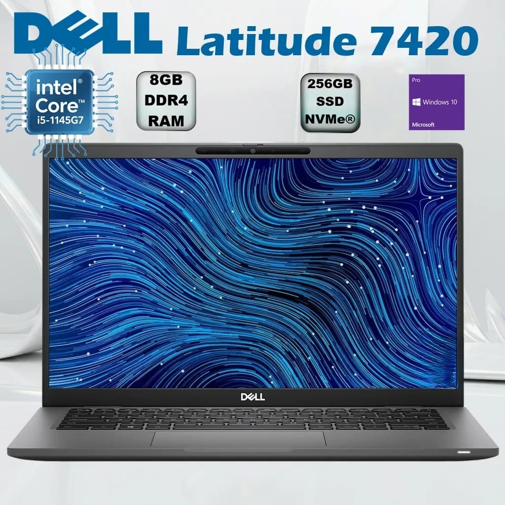 Dell Latitude 7420 Intel i5-1145G7 | 8GB DDR4 RAM; 256GB NVMe SSD | 14-inch Display | Win 10 Pro | USED