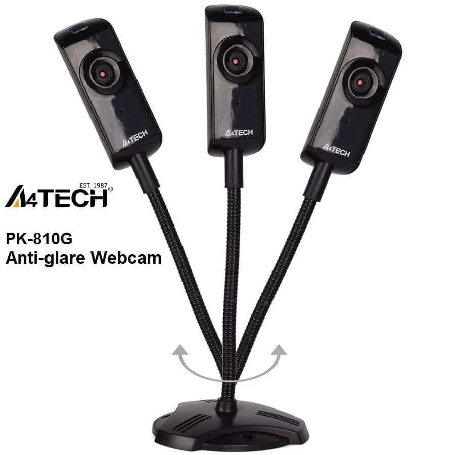 A4TECH PK-810G Anti-glare Webcam Built-in Microphone | Plug and Play Video | No Aliasing & No Lag | Low-light Performance