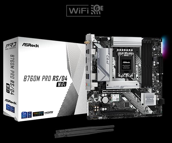 ASROCK B760 PRO RS/D4 WIFI DDR4 LGA 1700 MOTHERBOARD