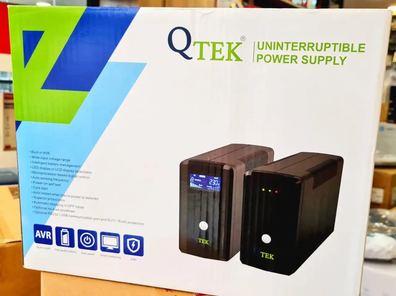 QTECK UNINTERRUPTIBLE POWER SUPPLY UPS 1200VA 720A