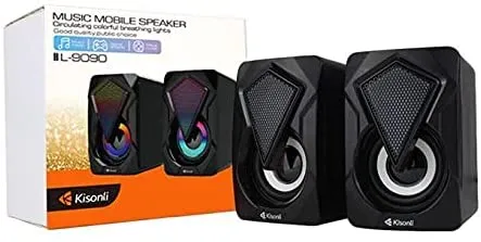 Kisonli L-9090 USB 2.0 Channel Speaker - Black 2
