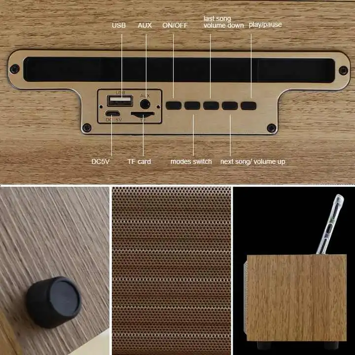 KISONLI G12A CLASSICAL WOODEN MUSIC BLUETOOTH SPEAKER 4