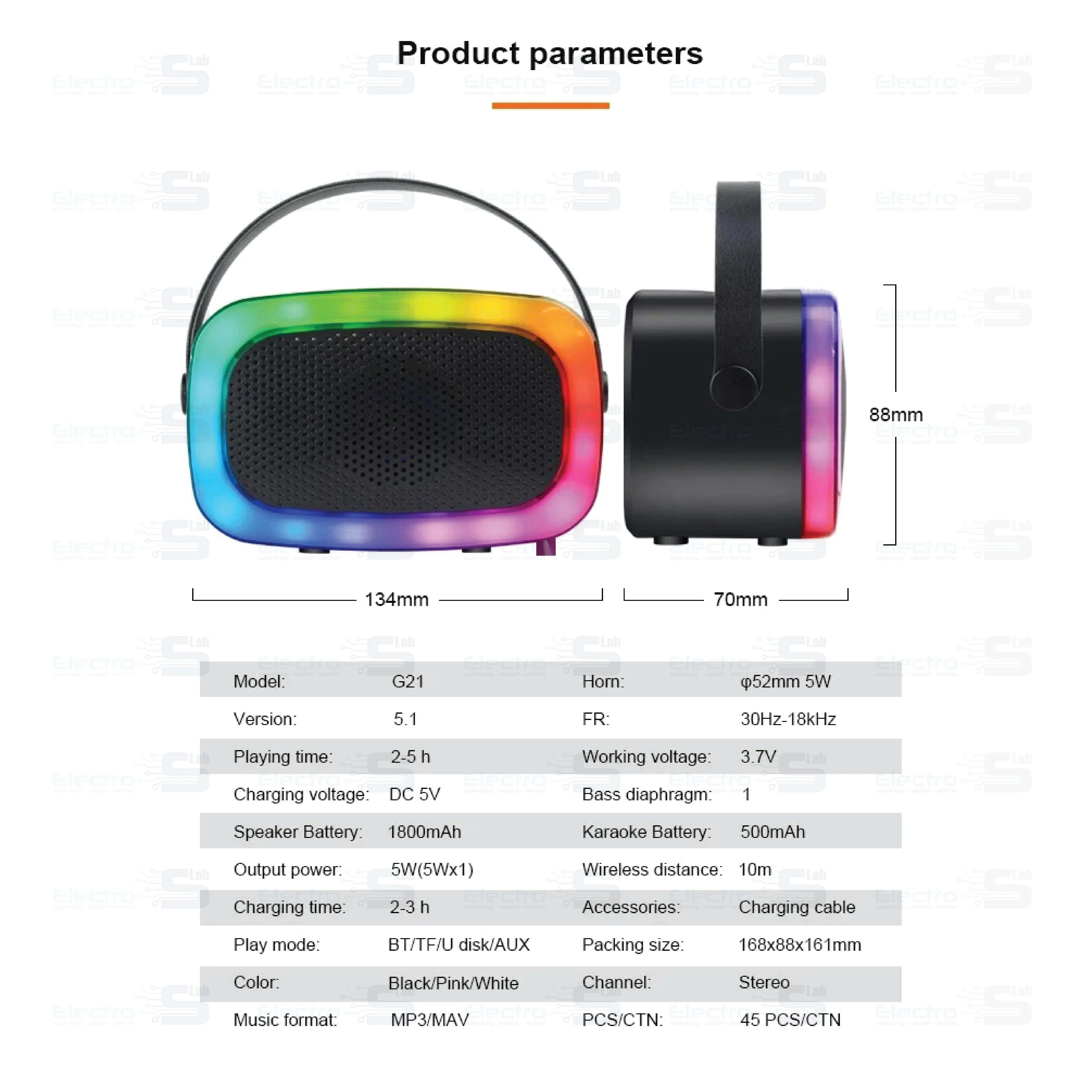 SPEAKER KISONLI G21 BLUETOOTH SPEAKER WITH MICROPHONE 3