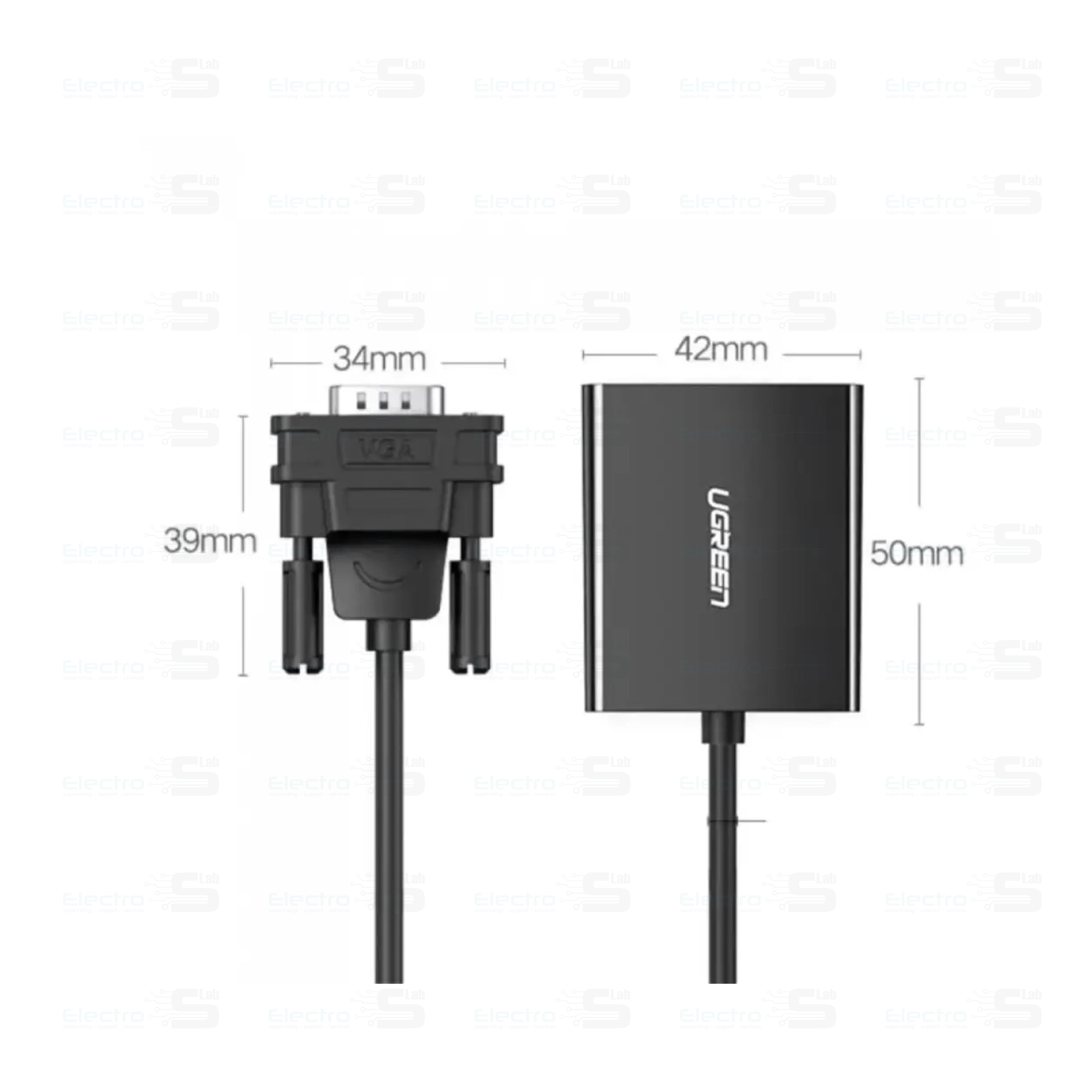 ADAPTER UGREEN VGA TO HDMI WITH AUDIO CM513