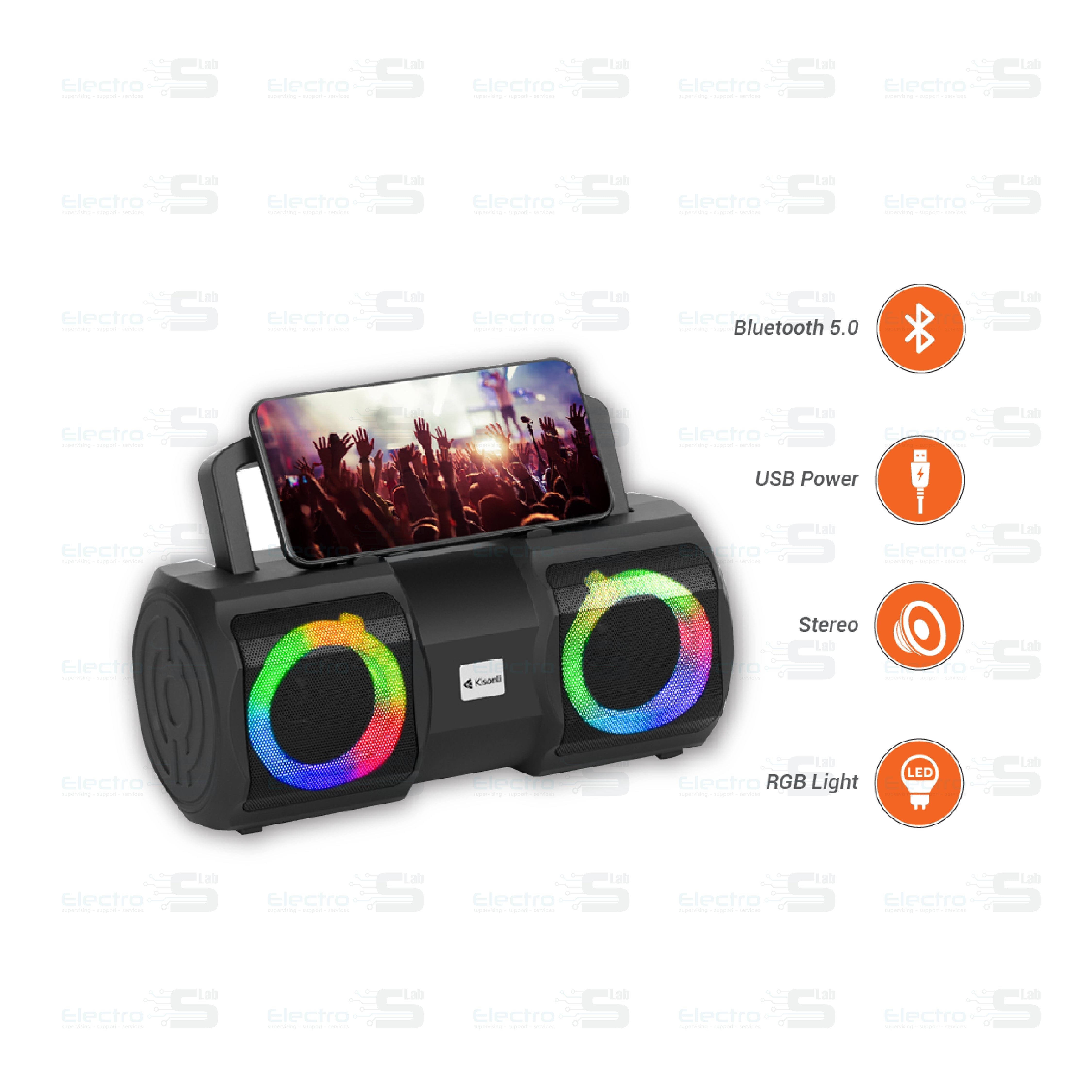Speaker Kisonli K1 Bluetooth 2400MAH 2*10w 4