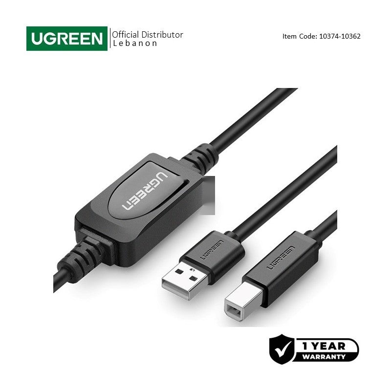 Ugreen Cable Printer 10M USB 2.0 A US122-10374 4