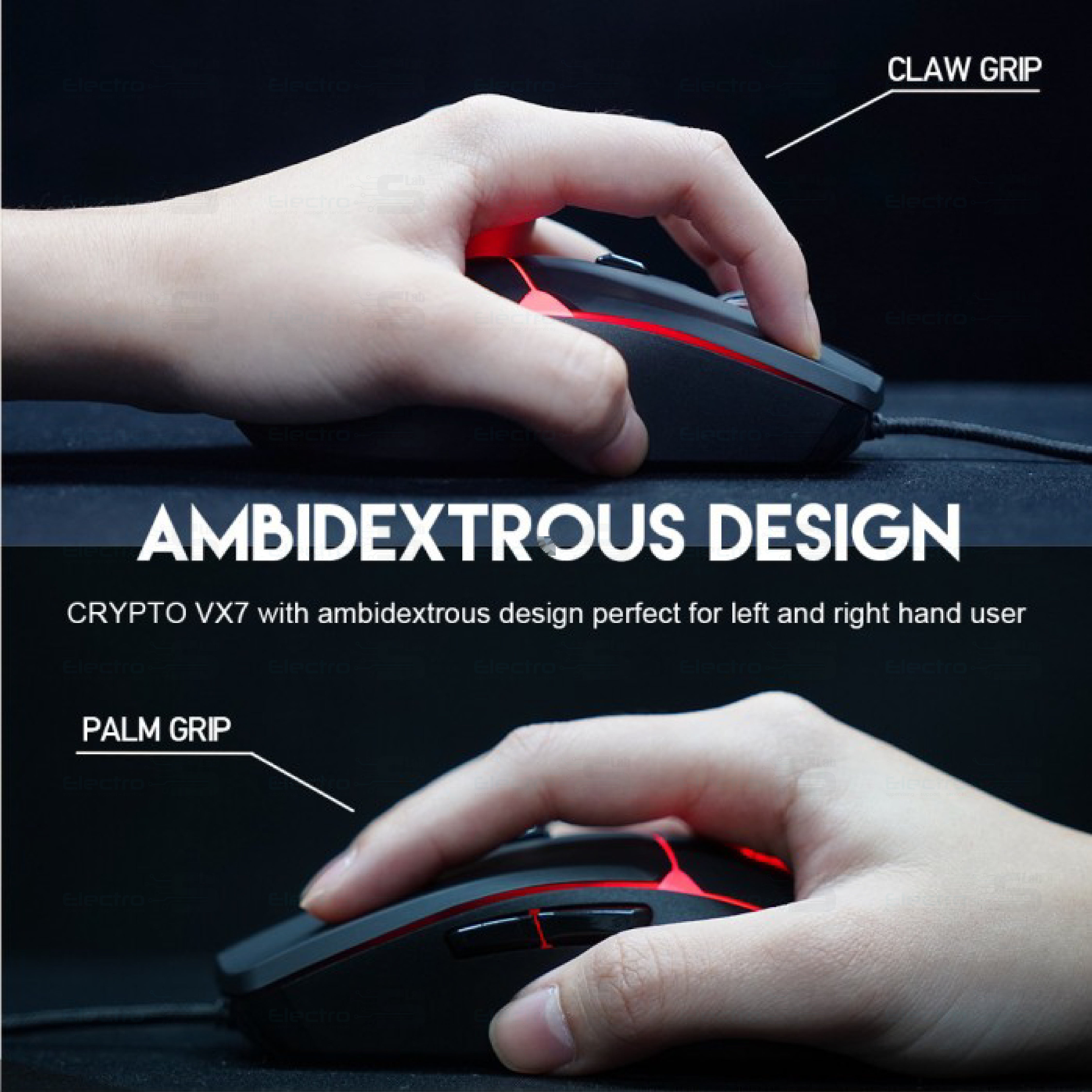 MOUSE USB FANTECH VX7 CRYPTO BLACK 4