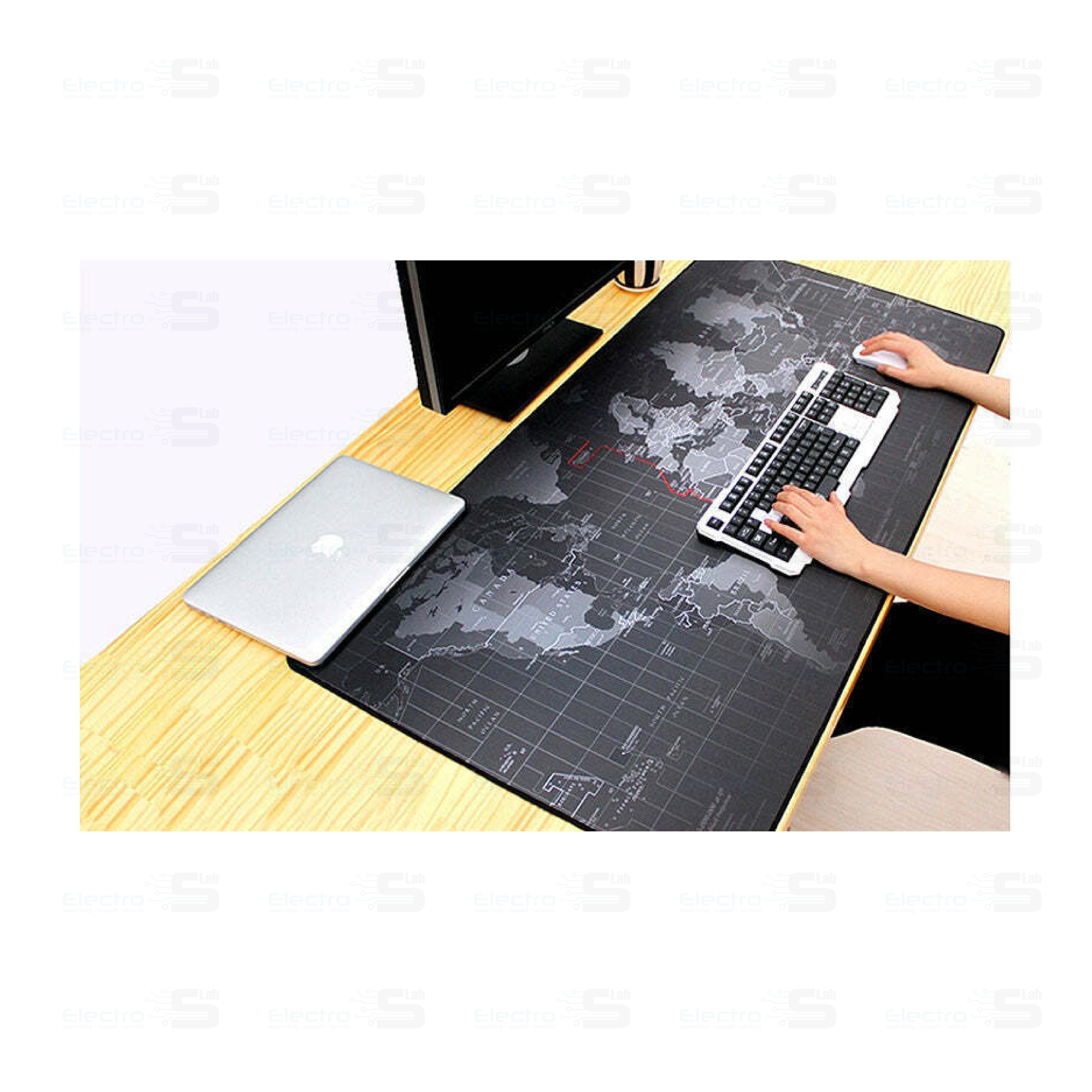 MOUSEPAD LARGE 400*900 3MM MAP DESIGN BLACK
