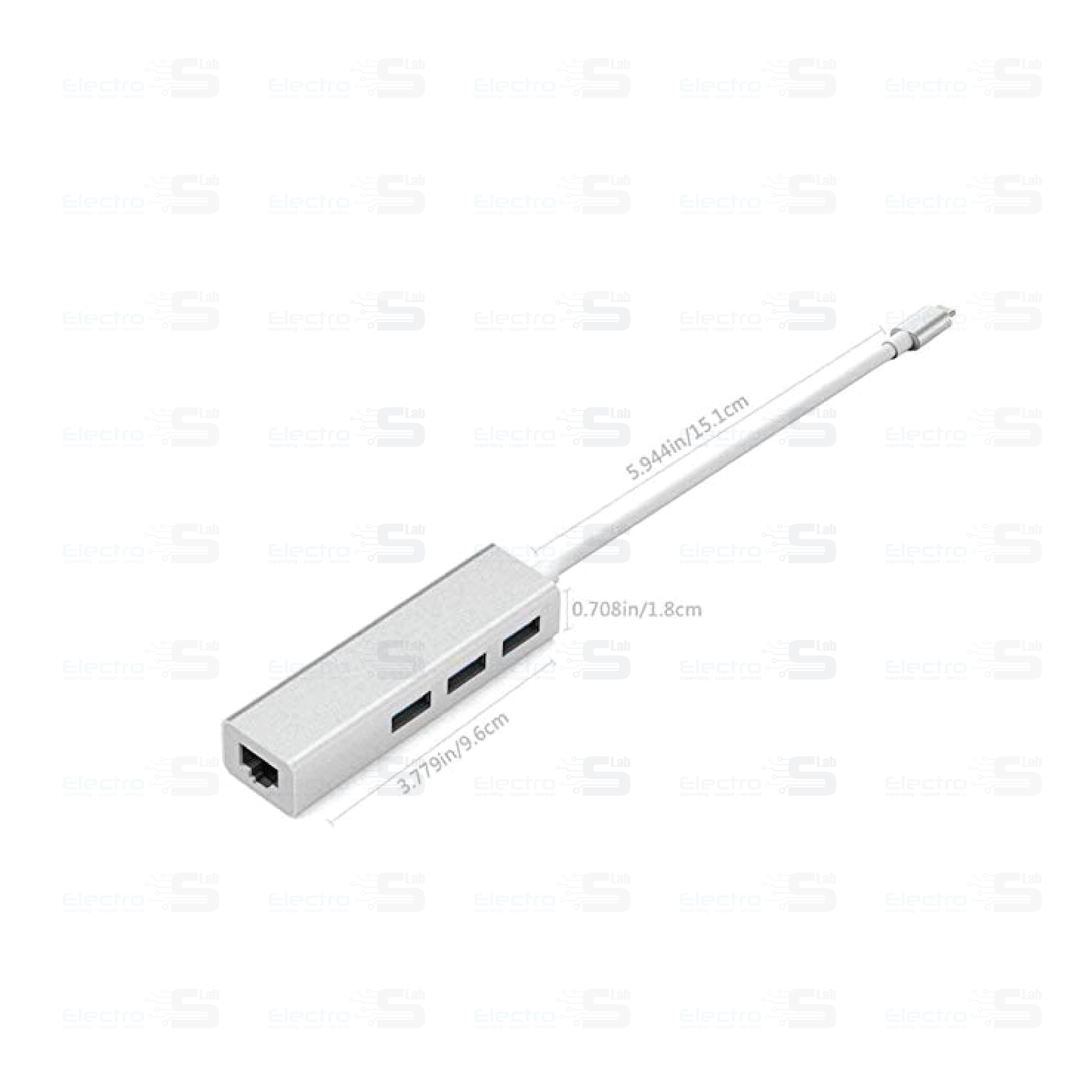 Converter Type-C/3.0 To Rj45 3*Usb+Lan Giga 10/100/1000
