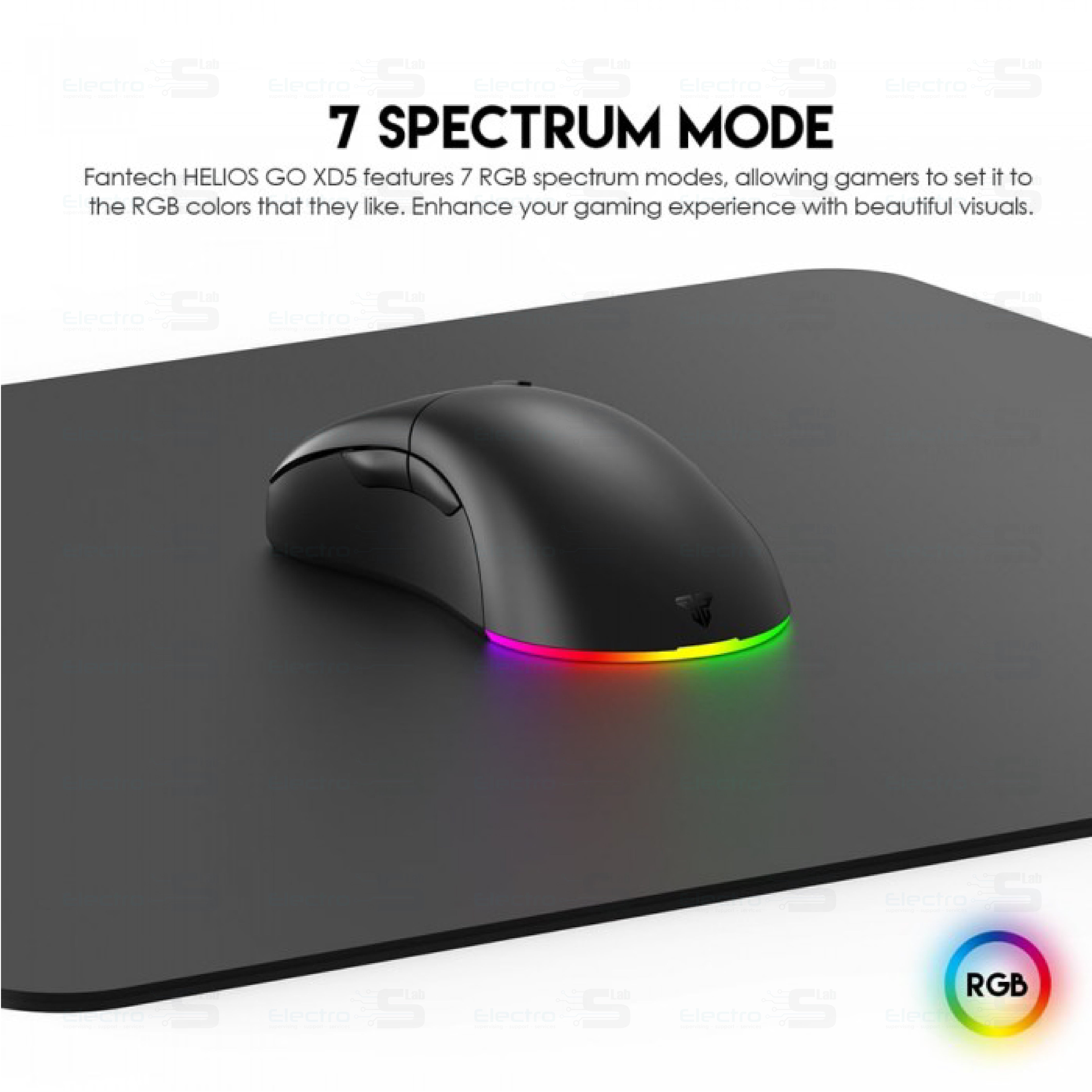 MOUSE WIRELESS FANTECH XD5 HELIOS GO BLACK 3