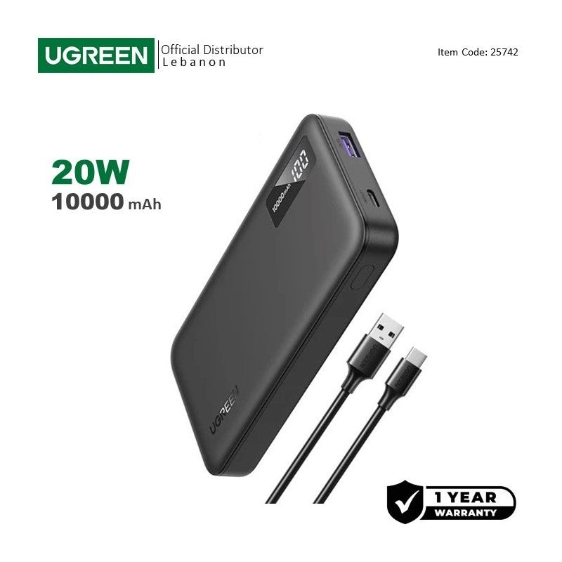 PowerBank Ugreen Ultra Slim 10000MAH 20W PB311-25742