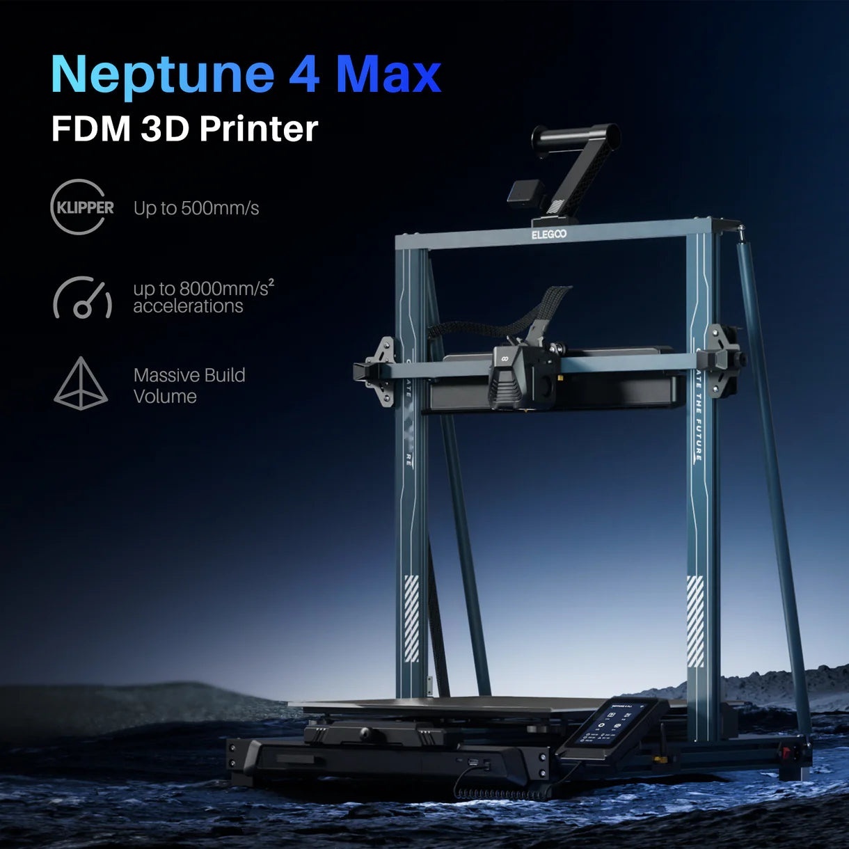 ELEGOO Neptune 4 Max FDM CoreXY High-Speed 3D Printer Precision 9