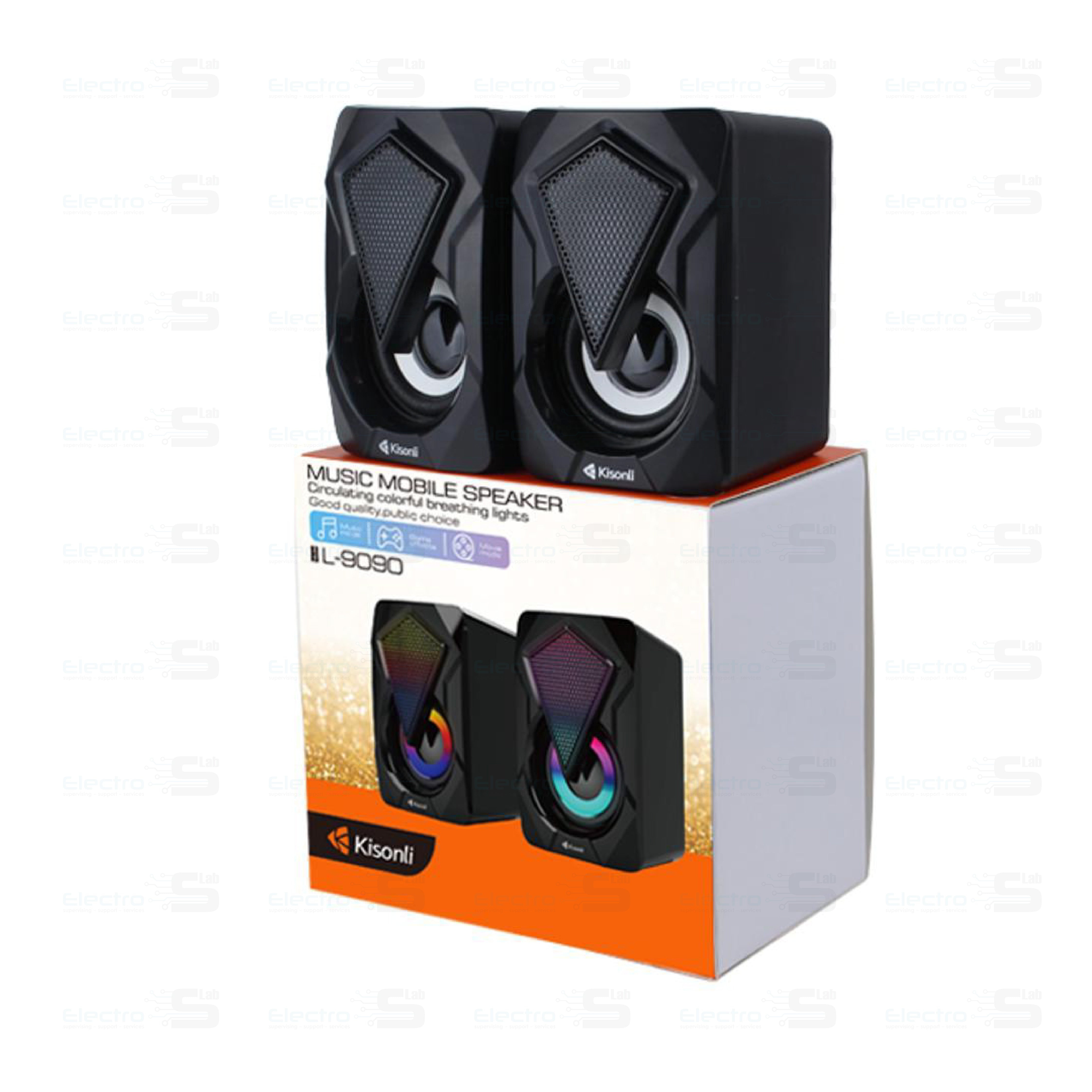 Speaker Kisonli L-9090 2 Pieces RGB 2 * 3W 3