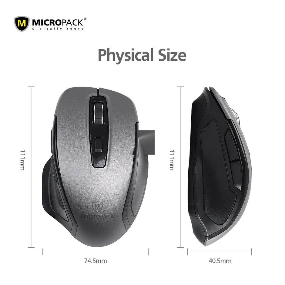 Mouse Wireless USB Micropack MP-752W SPEEDY PRO GRAY 7
