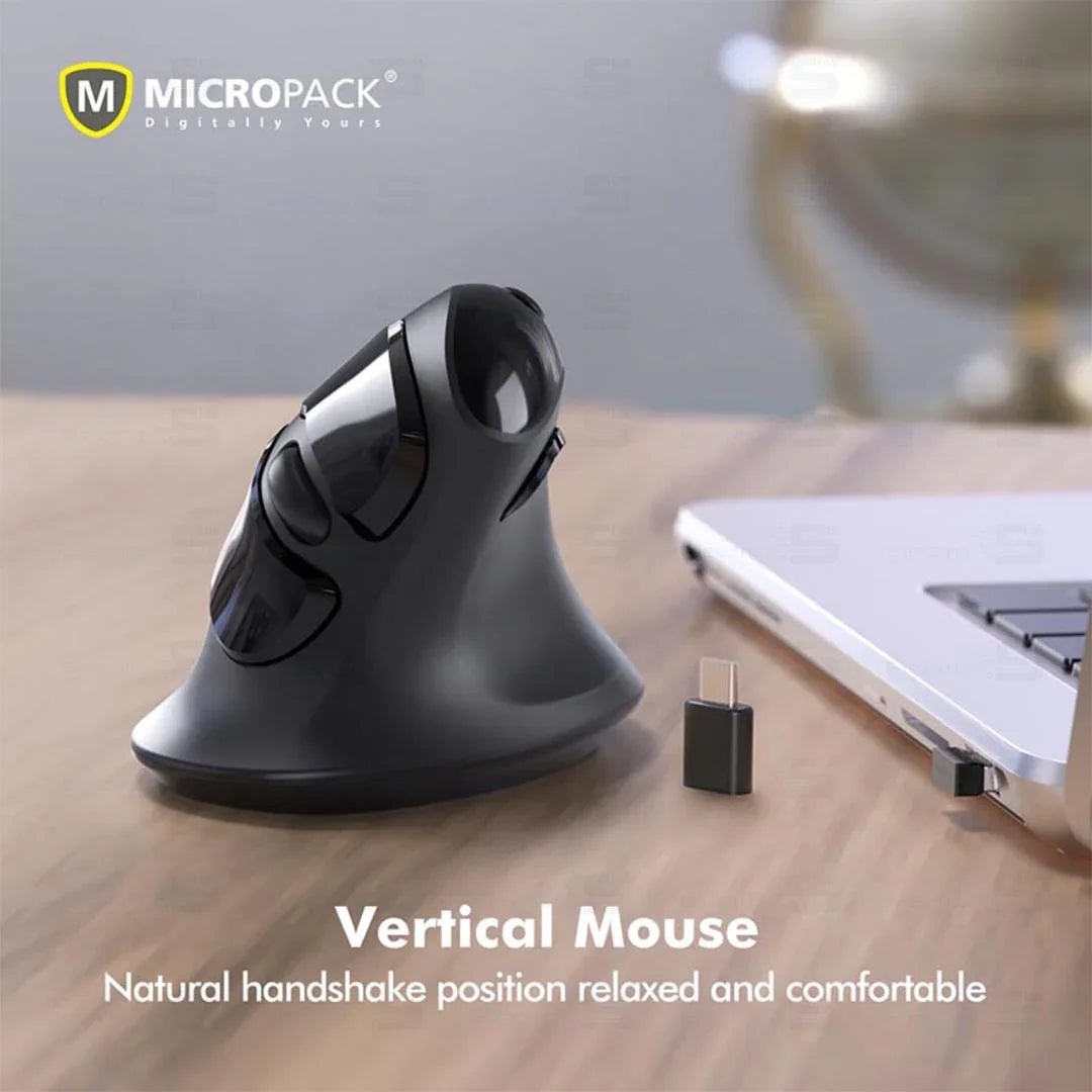 MOUSE WIRELESS USB MICROPACK MP-V03W BLACK 4