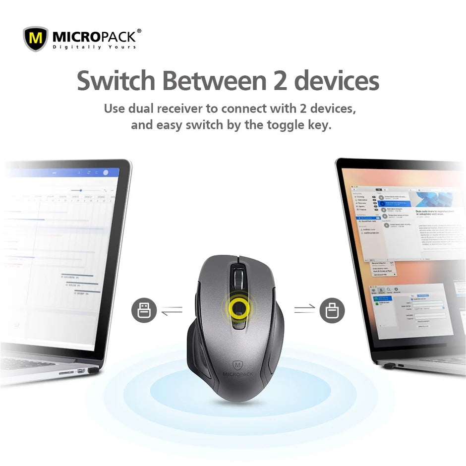 Mouse Wireless USB Micropack MP-752W SPEEDY PRO GRAY 5