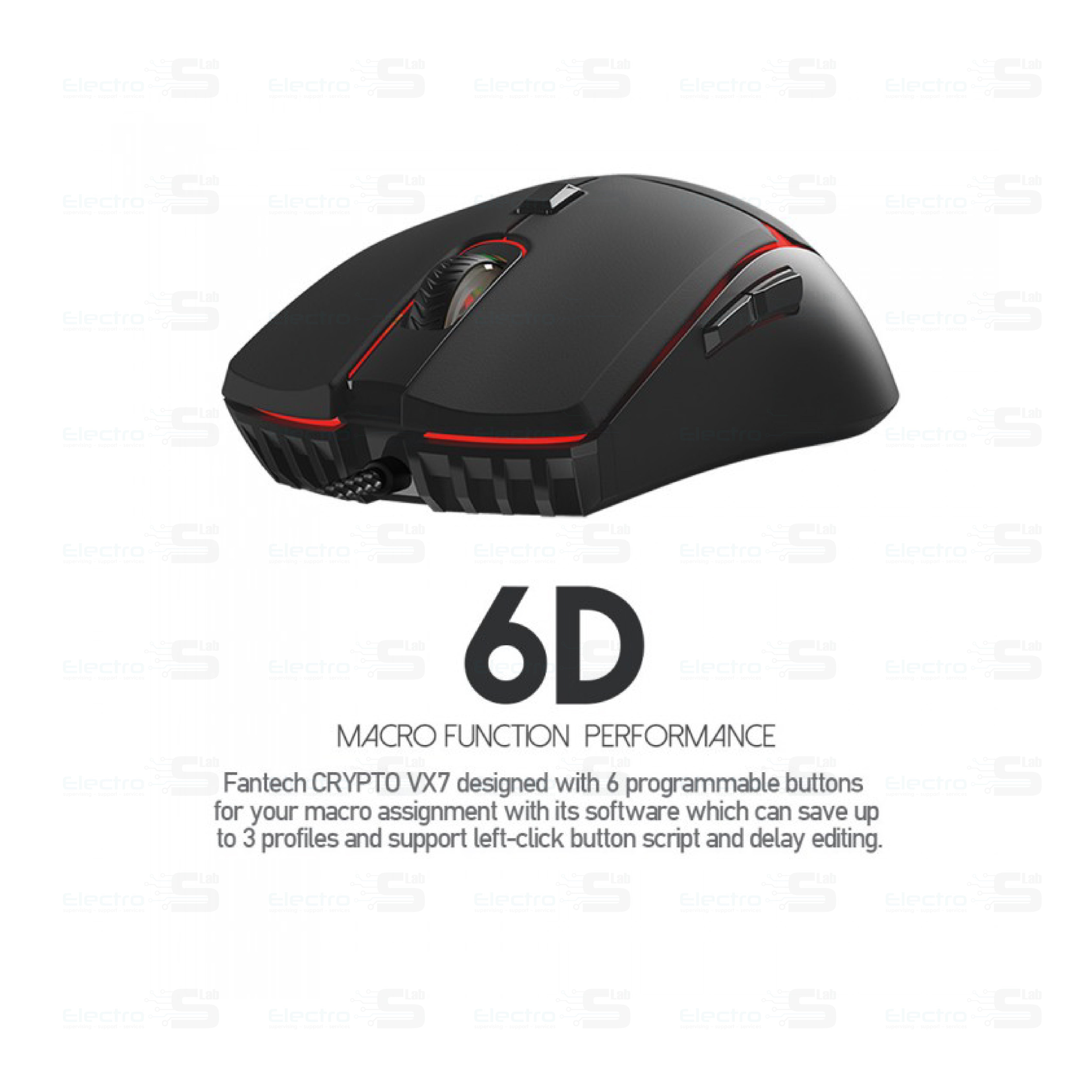 MOUSE USB FANTECH VX7 CRYPTO BLACK 3