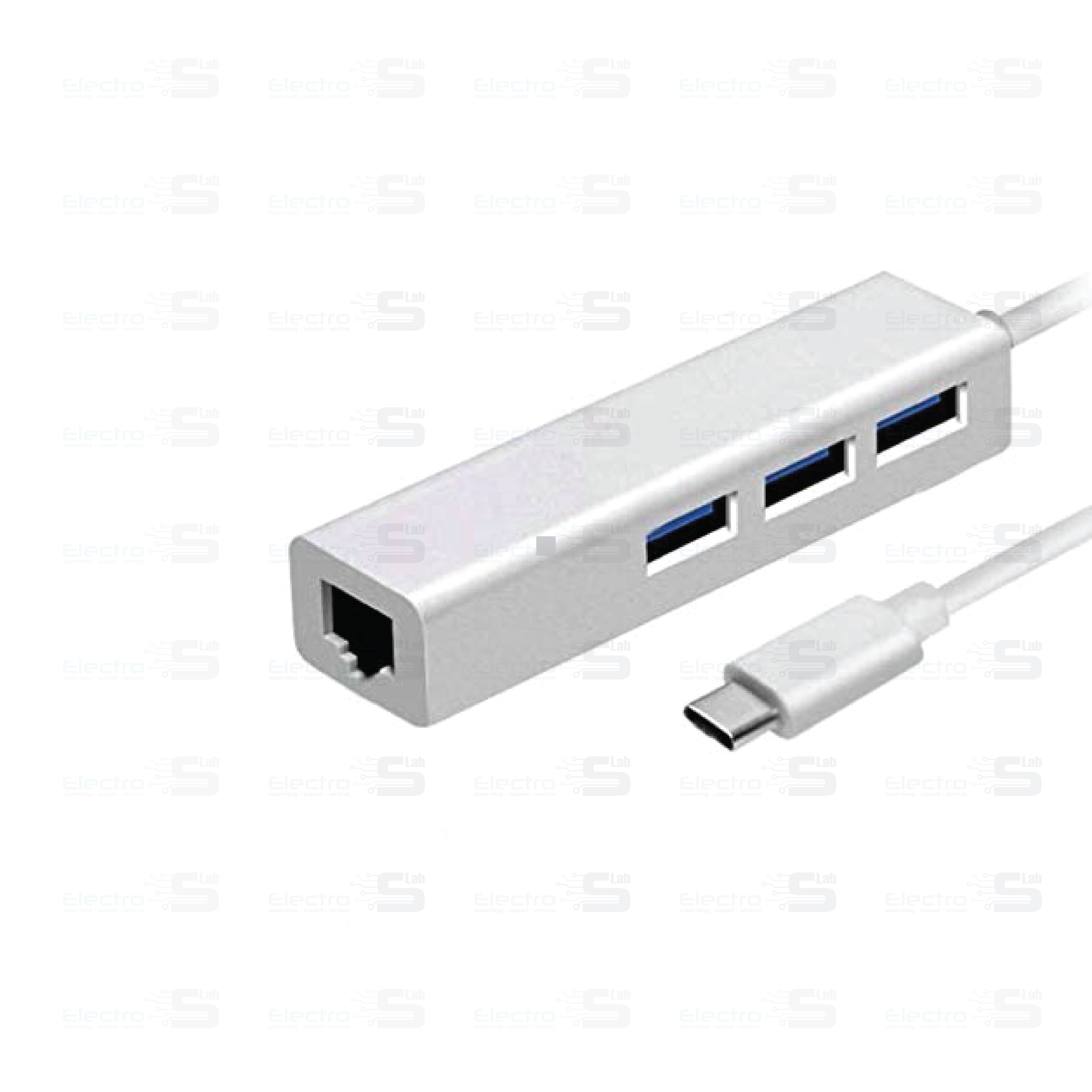 Converter Type-C/3.0 To Rj45 3*Usb+Lan Giga 10/100/1000 3