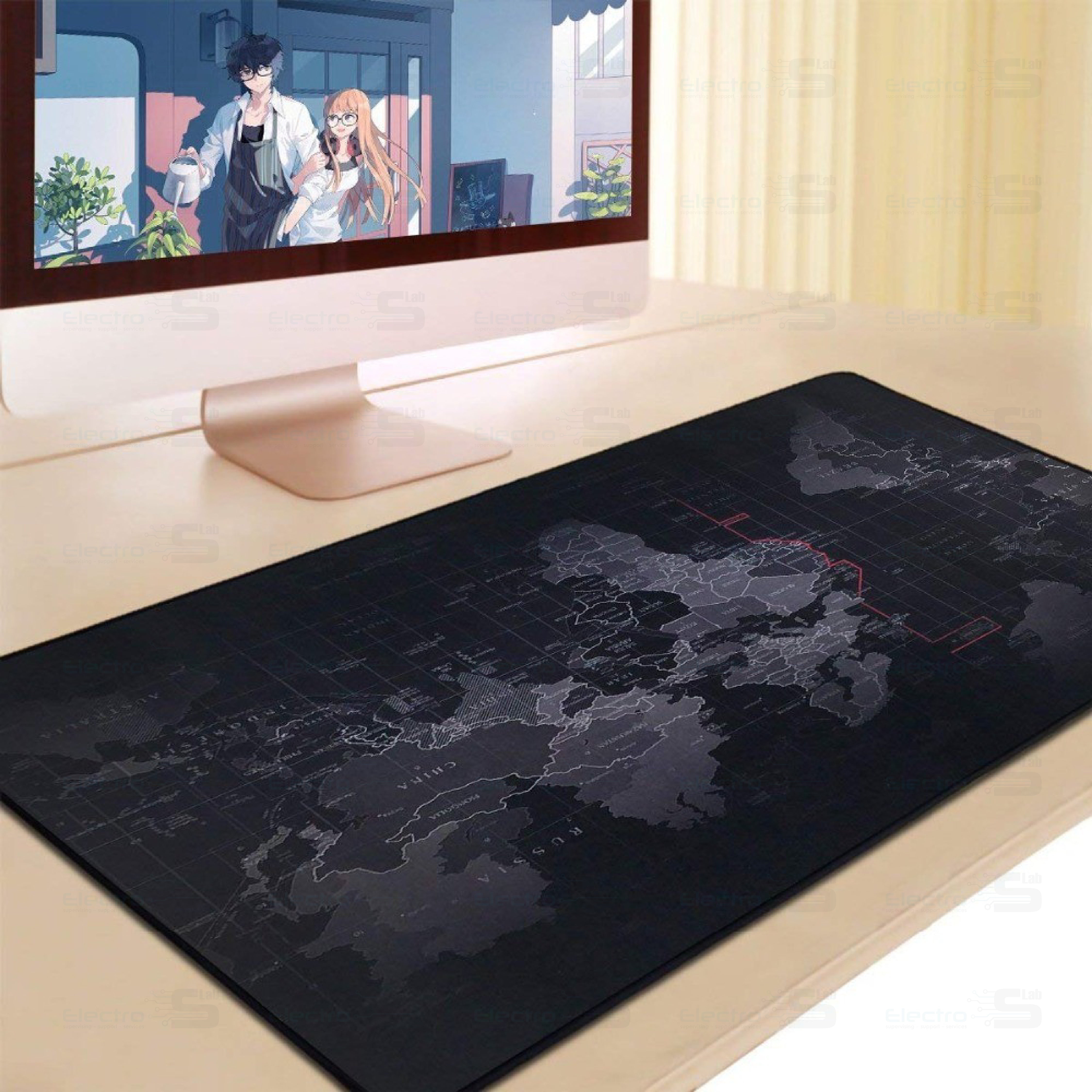 MOUSEPAD LARGE 400*900 3MM MAP DESIGN BLACK 4