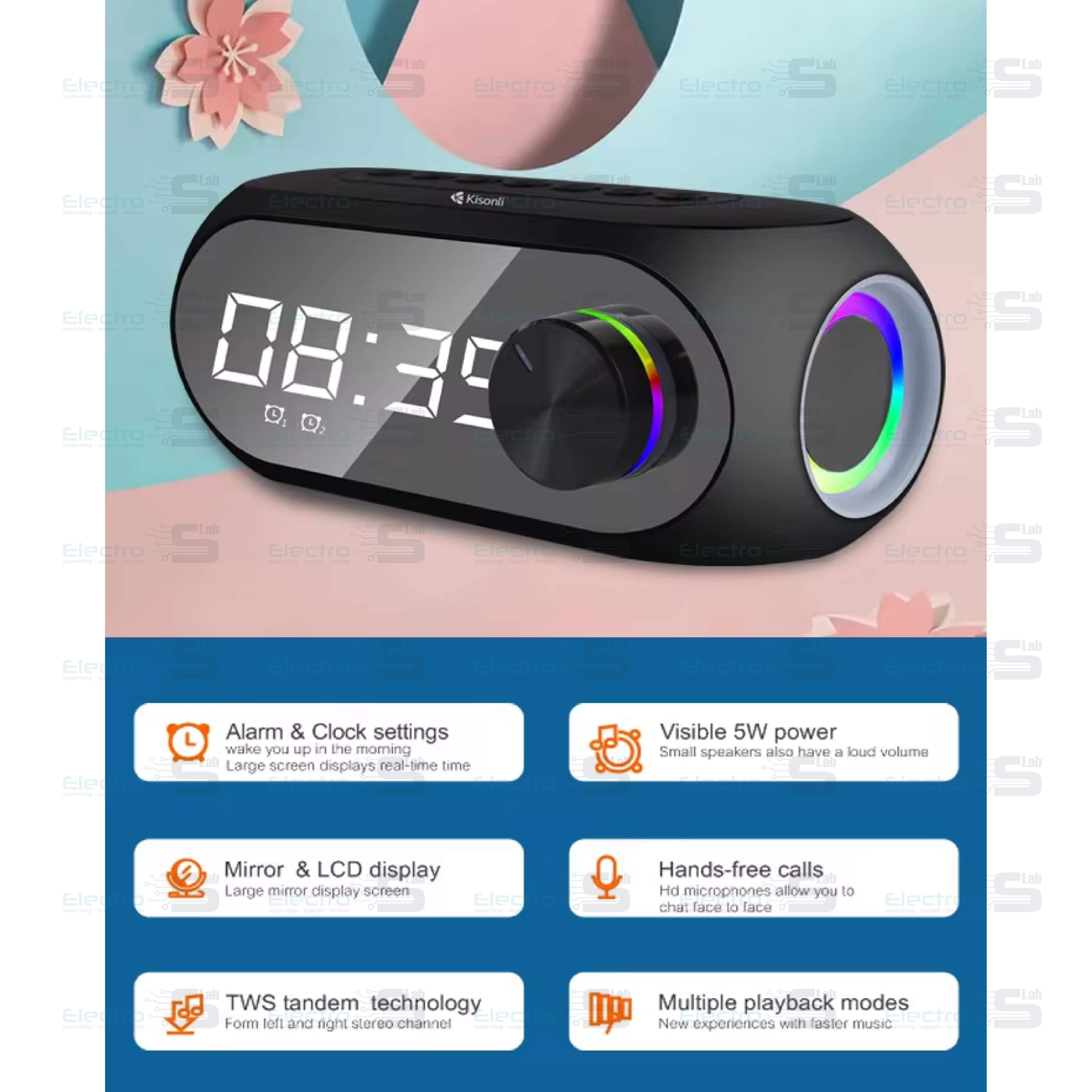 SPEAKER KISONLI GLASS LP 2S TWS BT RGB 3