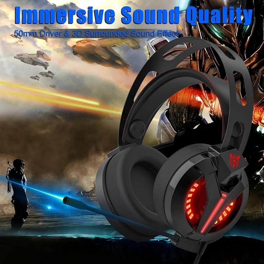 Combatwing M180 Pro Wired Gaming Headset – Surround Sound, Noise-Canceling Mic, RGB Lights
