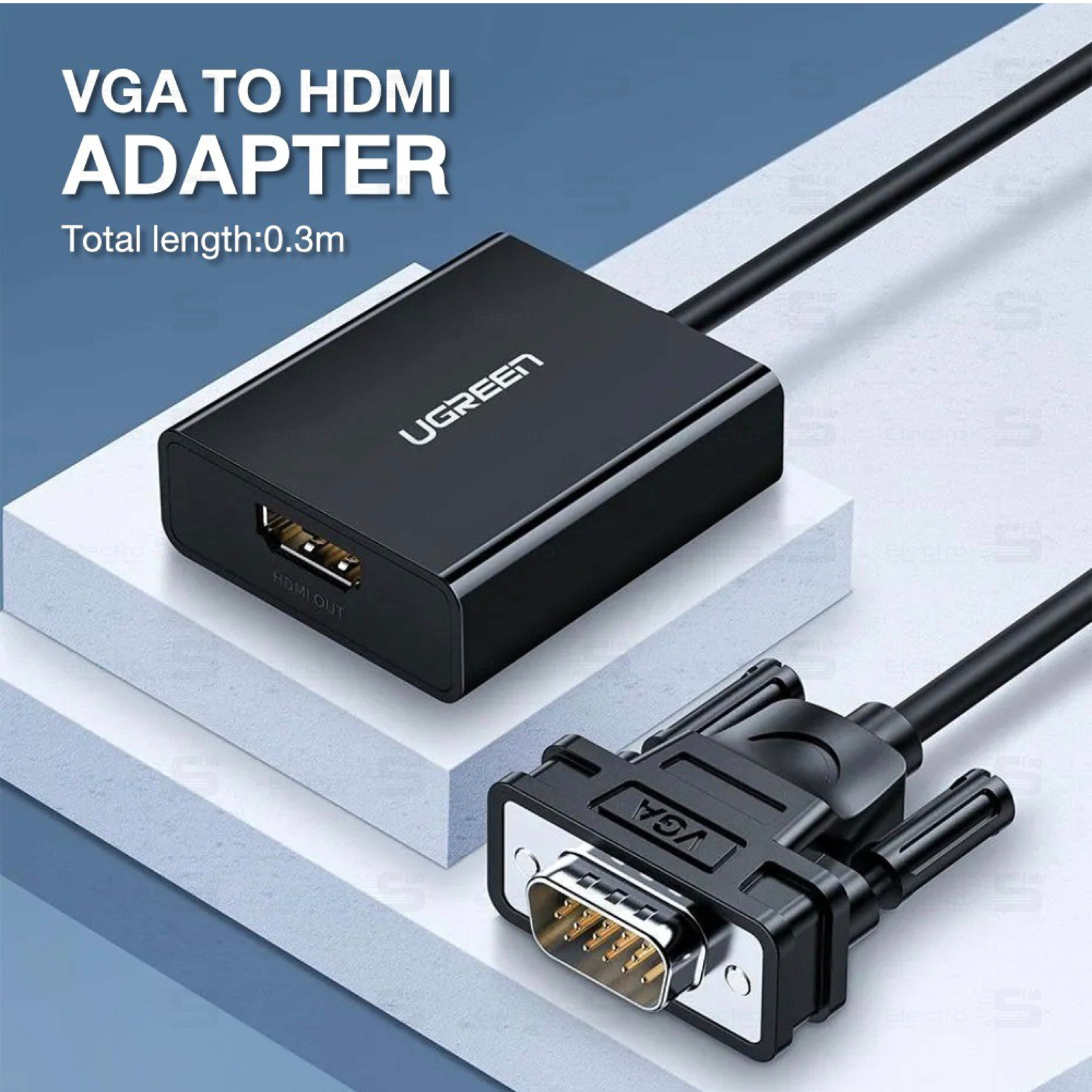 ADAPTER UGREEN VGA TO HDMI WITH AUDIO CM513 3
