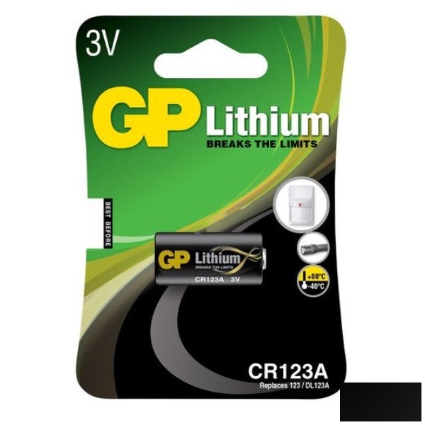 GP Lithium CR123A 3V Battery – High Power Button Cell