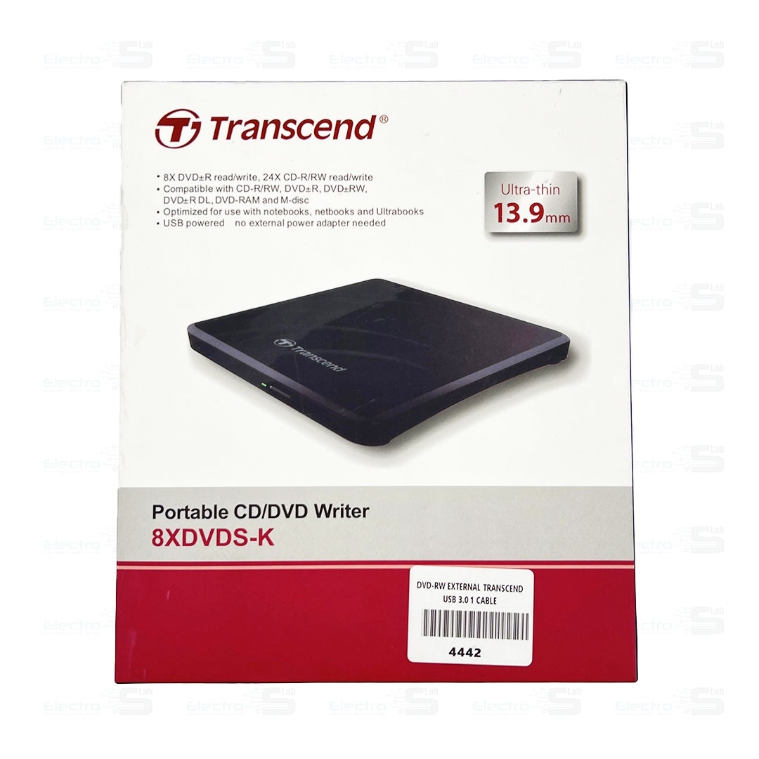 Transcend External DVD-RW Drive USB 3.0 – Portable CD/DVD Writer with Cable 3
