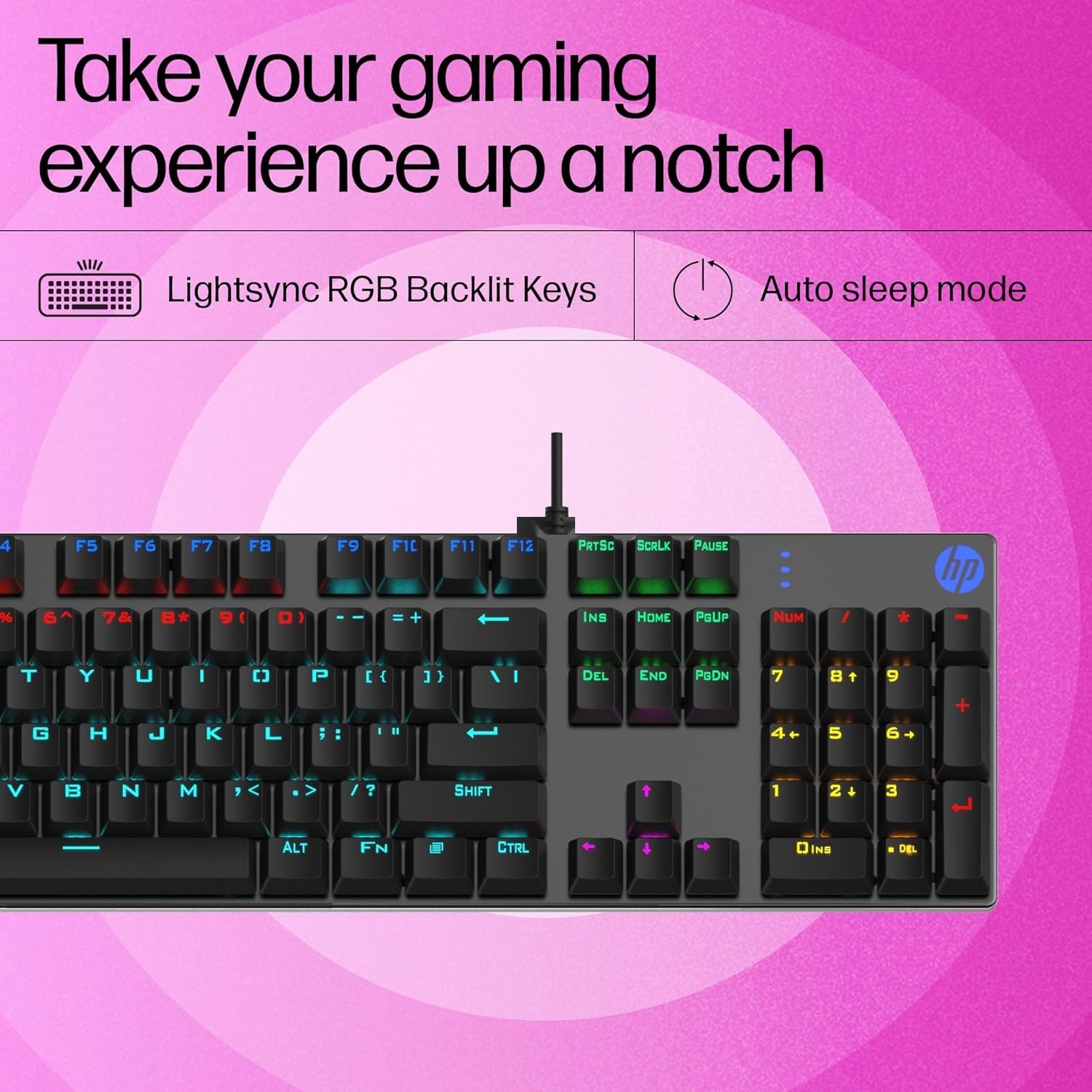 HP RGB MECHANICAL GAMING KEYBOARD GK400F WIRED 2