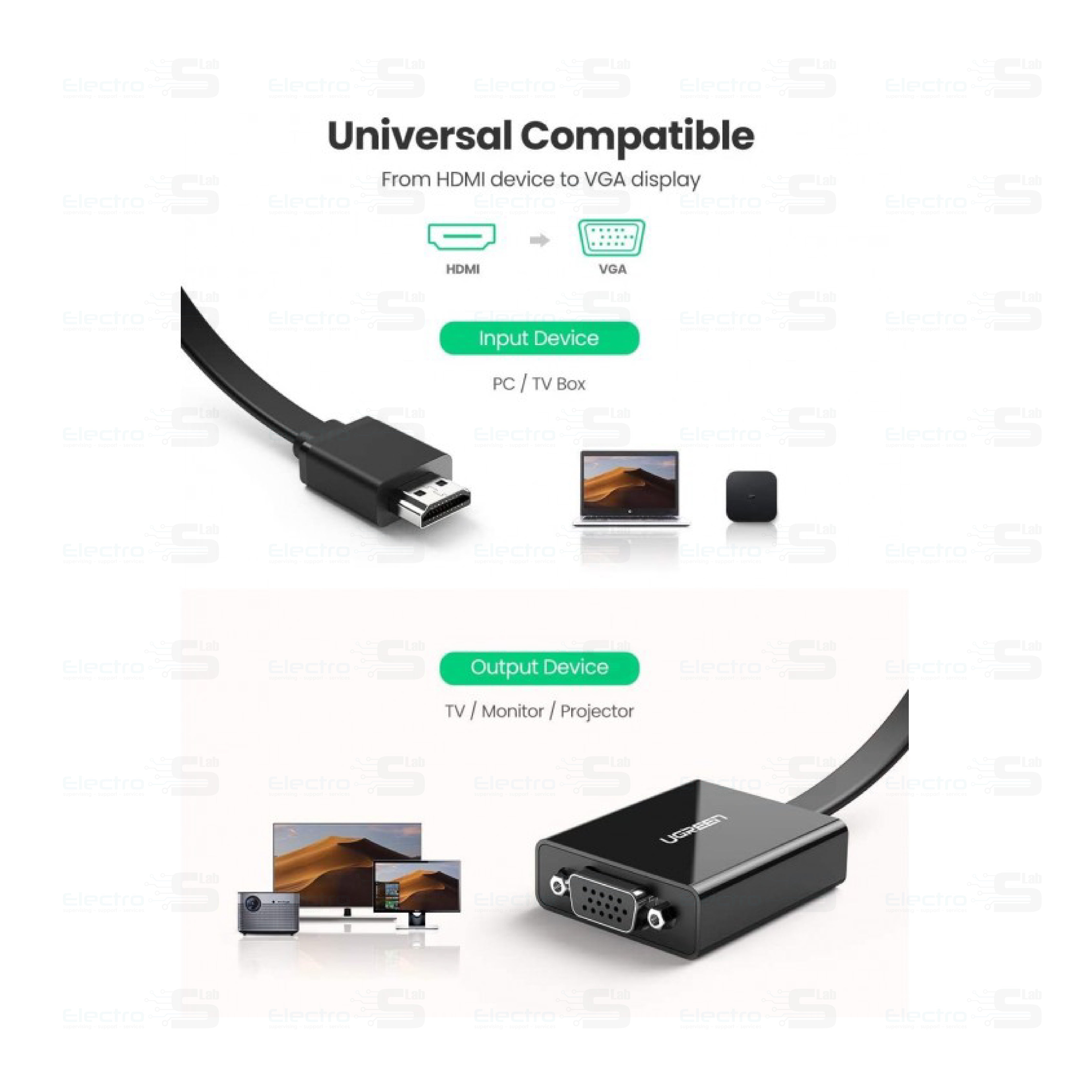 Adapter HDMI to VGA UGREEN MM103 5