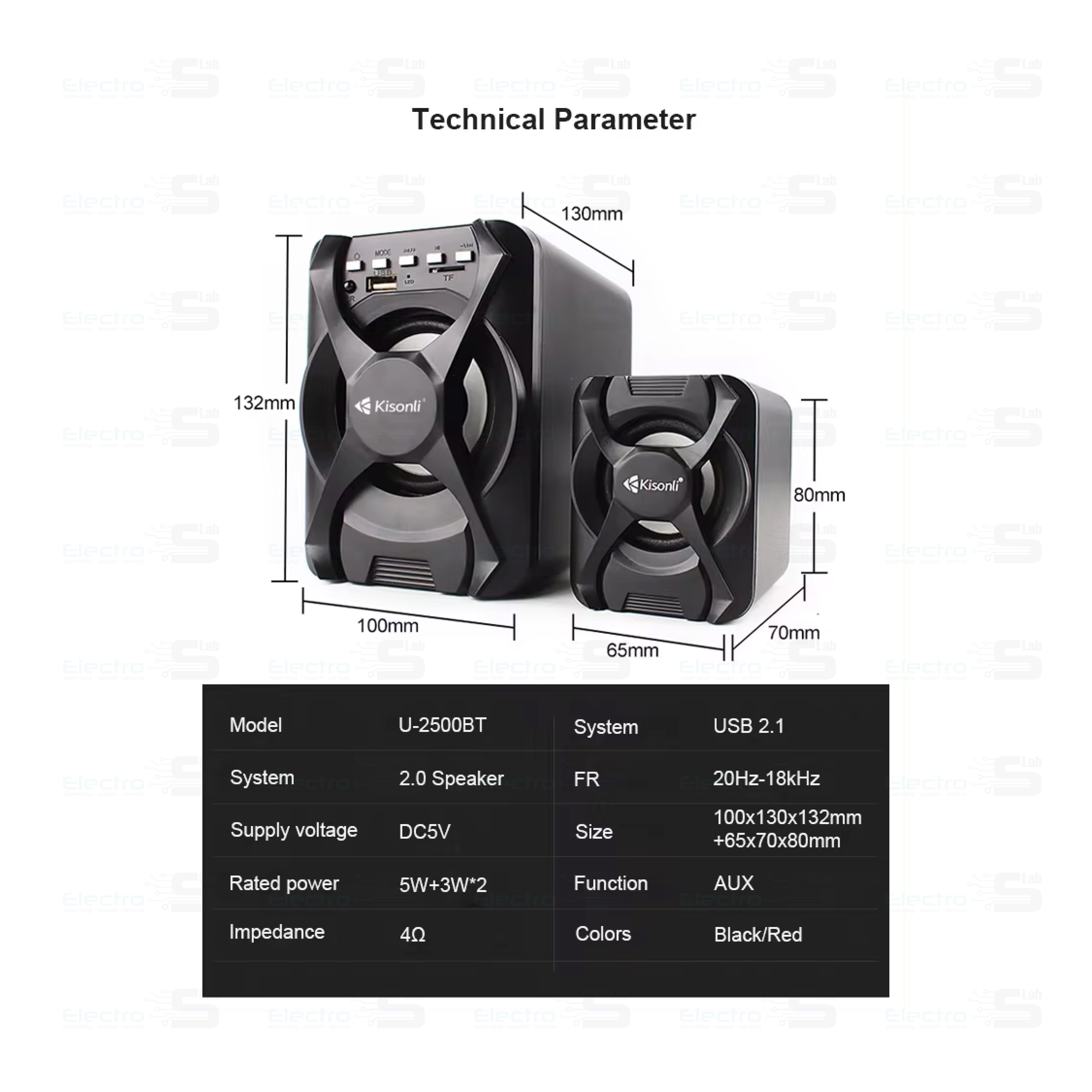 Speaker Kisonli U-2500BT BLUETOOTH 2