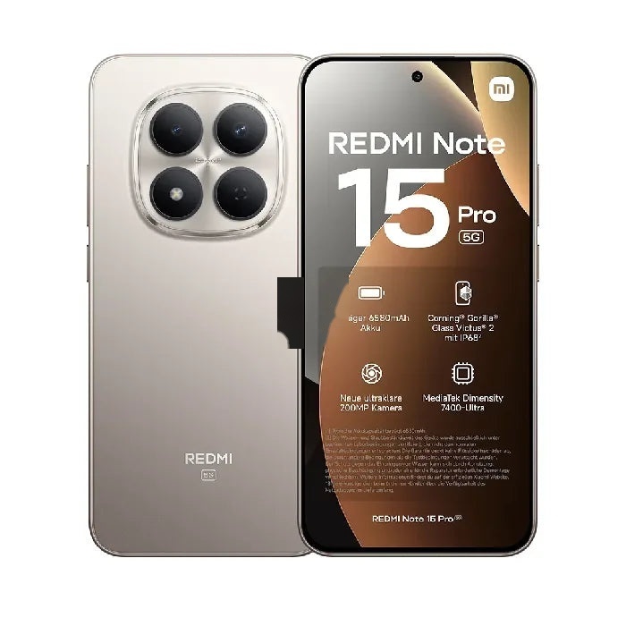 Xiaomi Redmi Note 15 Pro – 12GB RAM, 512GB Storage, Titanium, 2 Years Warranty