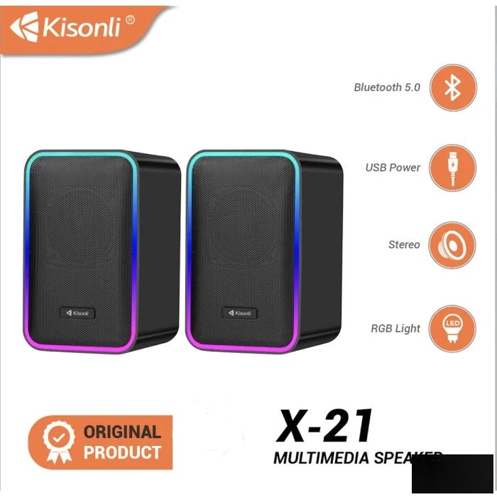 Speaker KISONLI X21 USB DeepBass 20W RGB Light Bluetooth