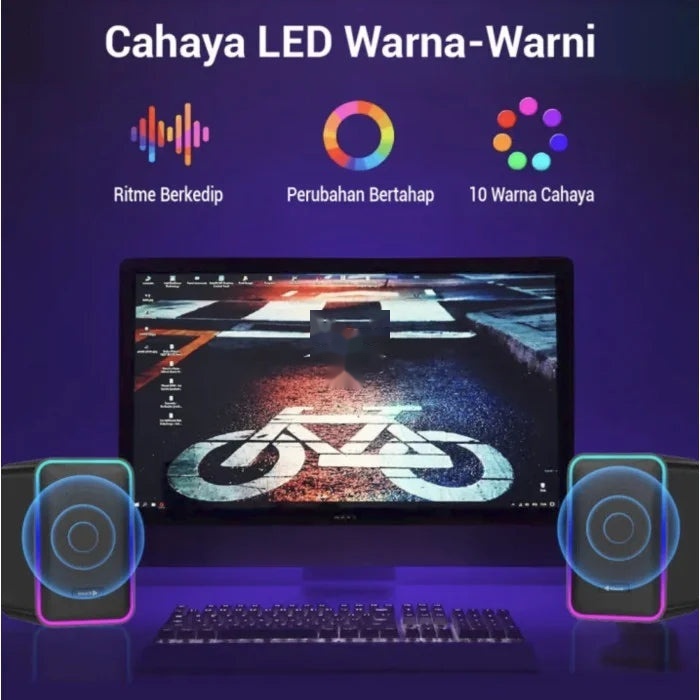 Speaker KISONLI X21 USB DeepBass 20W RGB Light Bluetooth 3