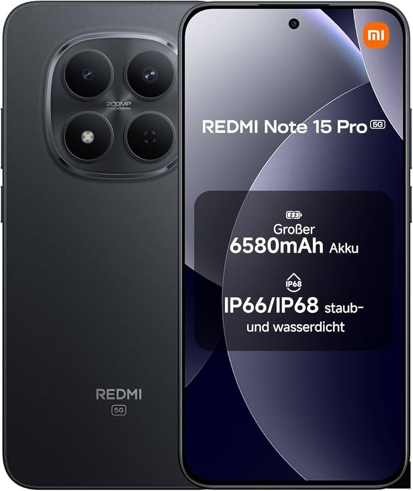 Xiaomi Redmi Note 15 Pro 256GB 8GB RAM Black – 2 Years Warranty