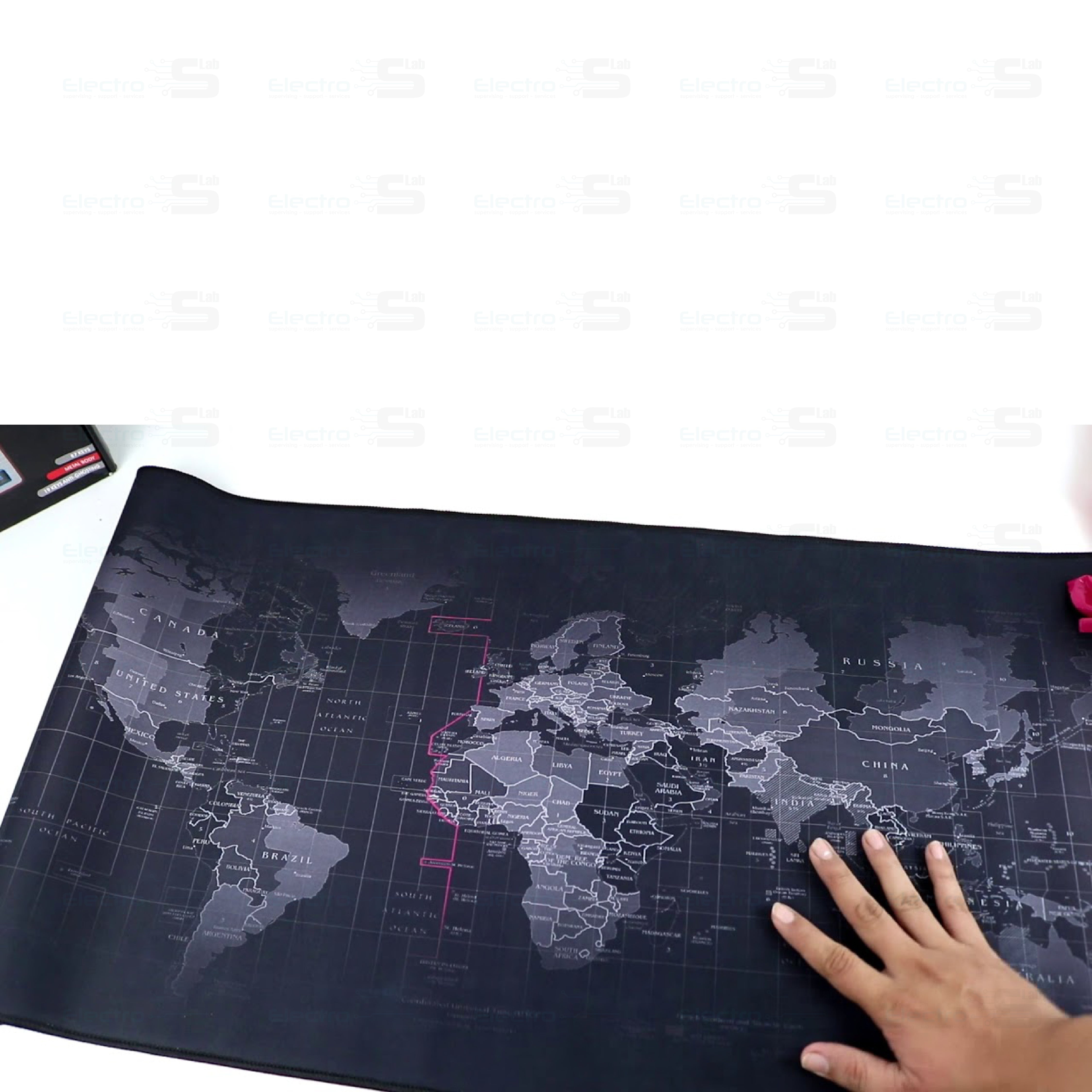 MOUSEPAD LARGE 400*900 3MM MAP DESIGN BLACK 3