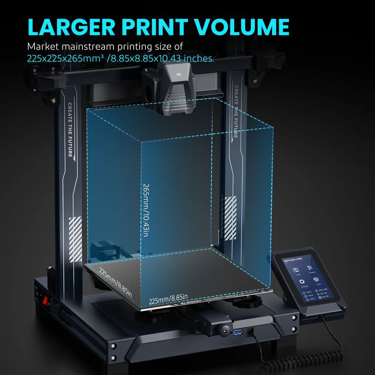ELEGOO Neptune 4 Pro FDM CoreXY High-Speed 3D Printer Precision 9