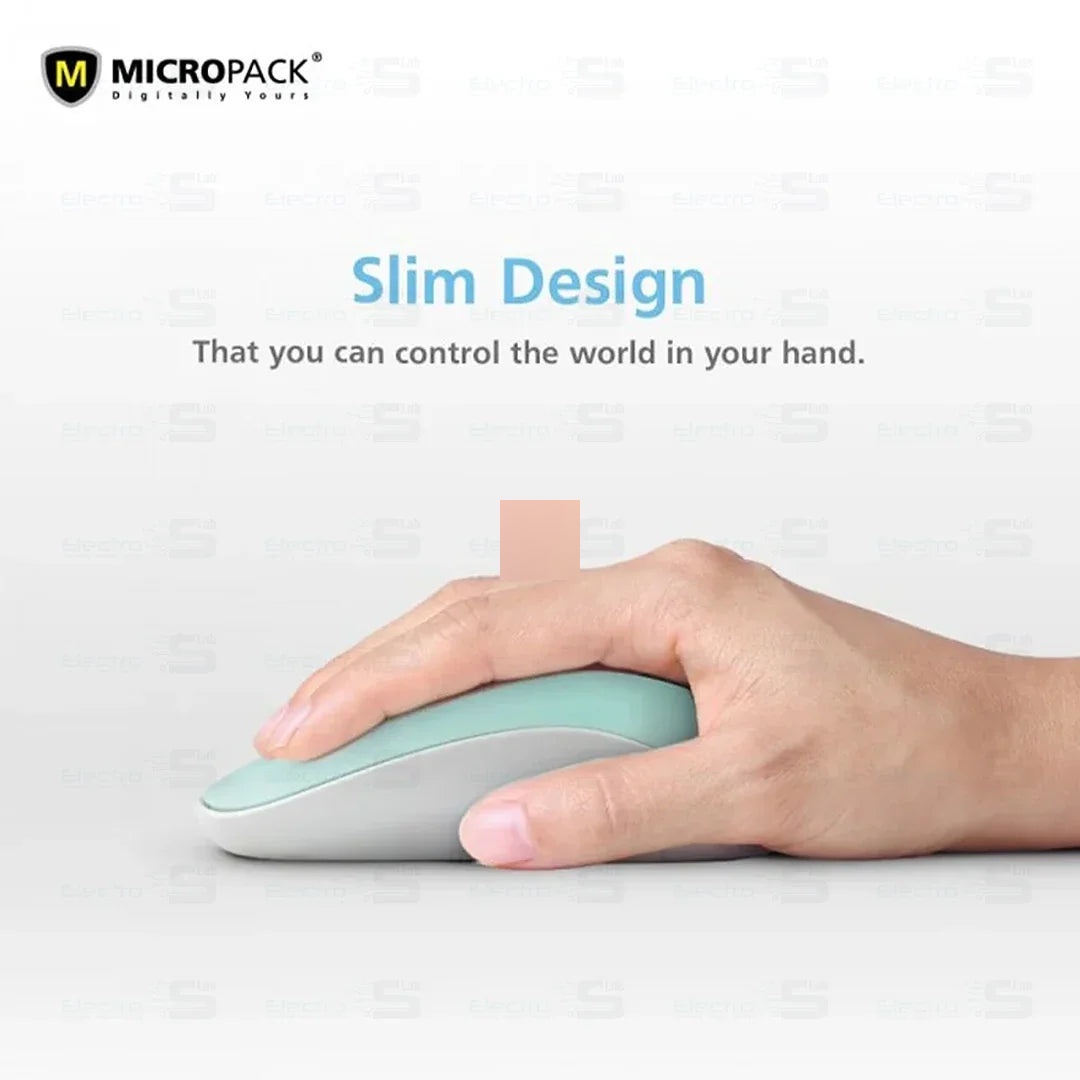 Mouse Wireless Micropack Speedy Slim Green Mp-721w 4