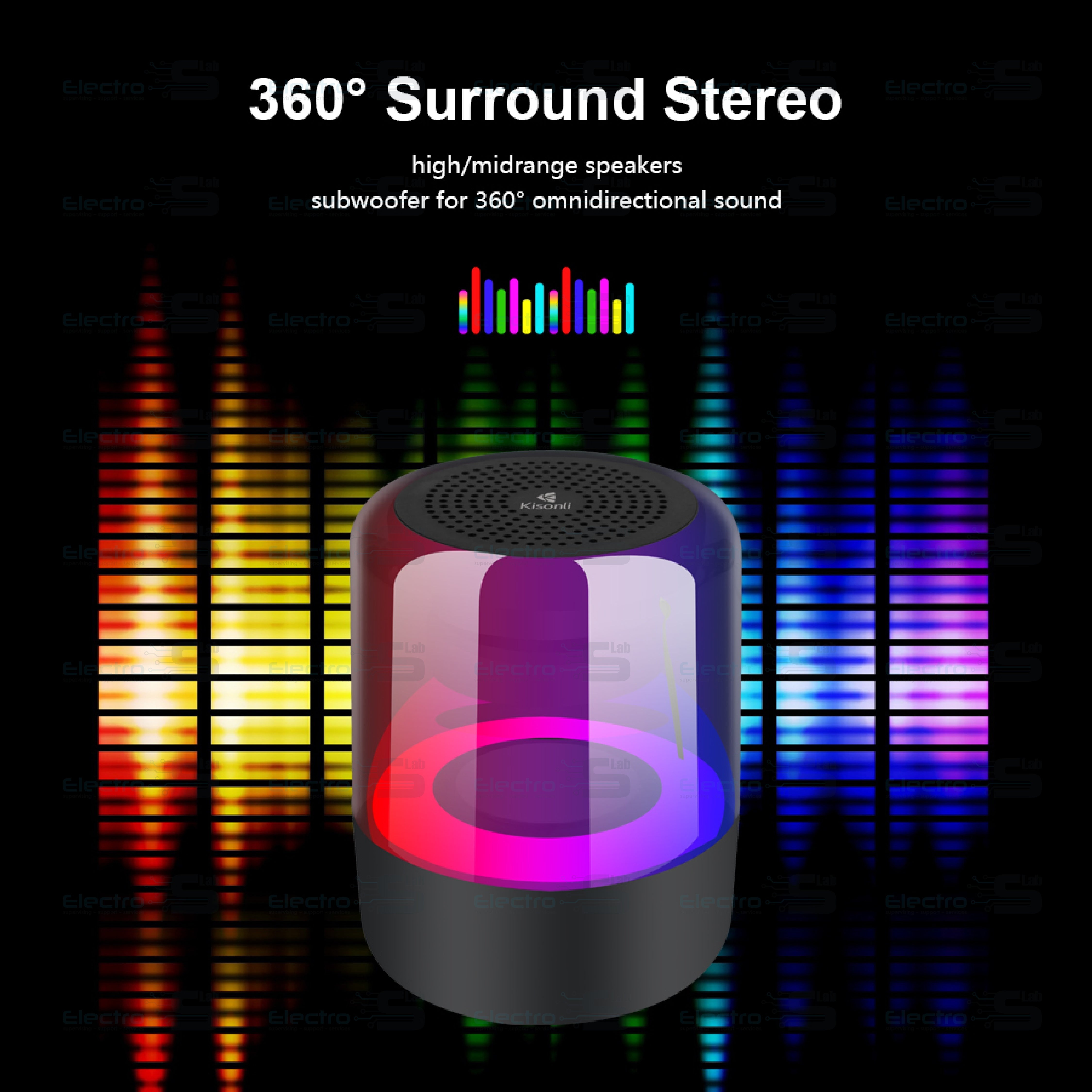 SPEAKER KISONLI GLASS LP 5S TWS BT RGB 2