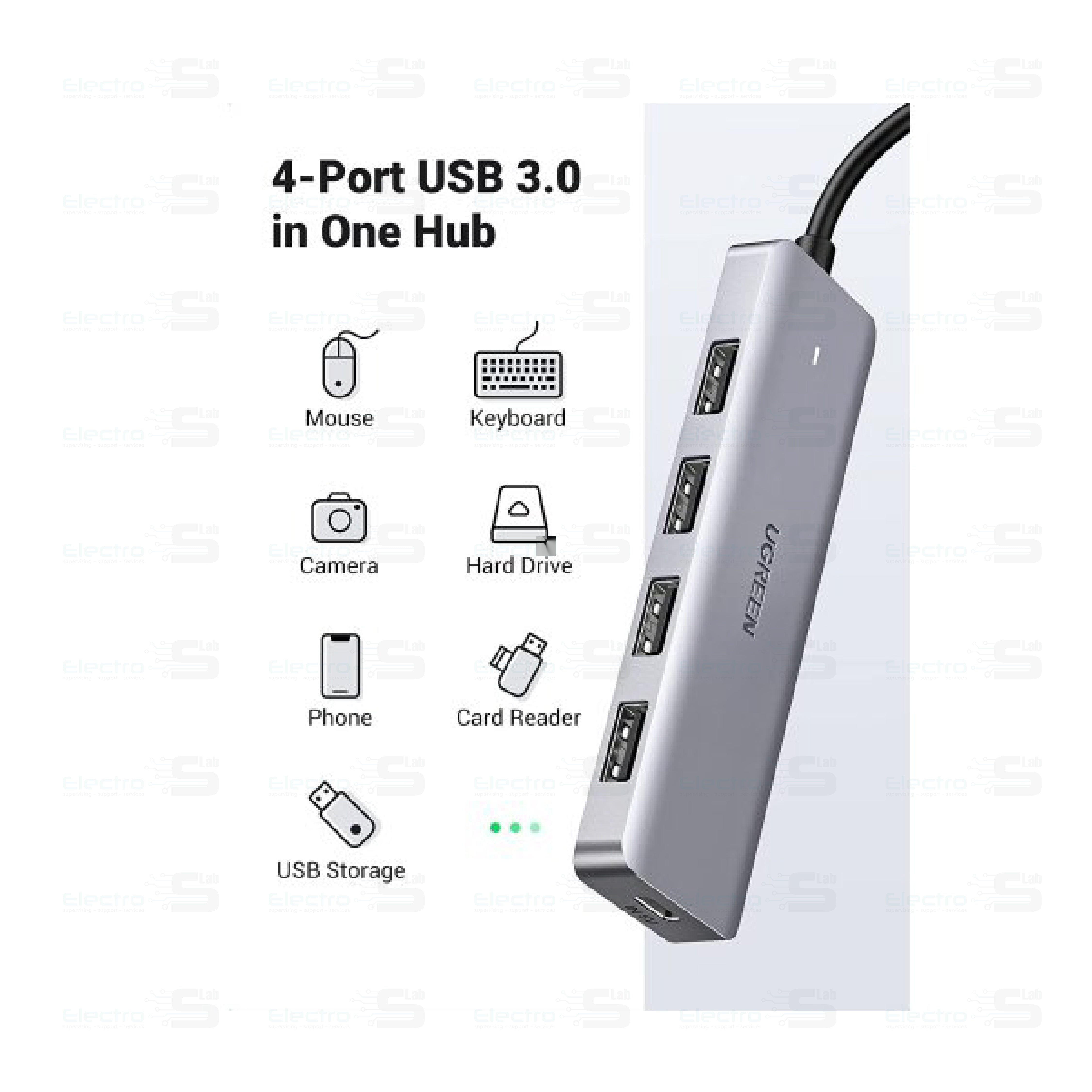 UGREEN HUB TYPE C 4*PORTS USB 3.0 CM219 3