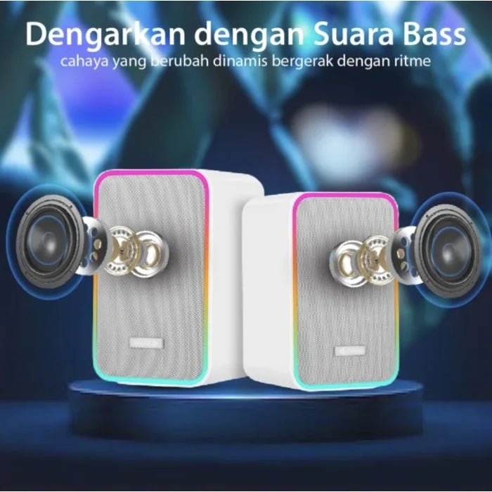 Speaker KISONLI X21 USB DeepBass 20W RGB Light Bluetooth 4